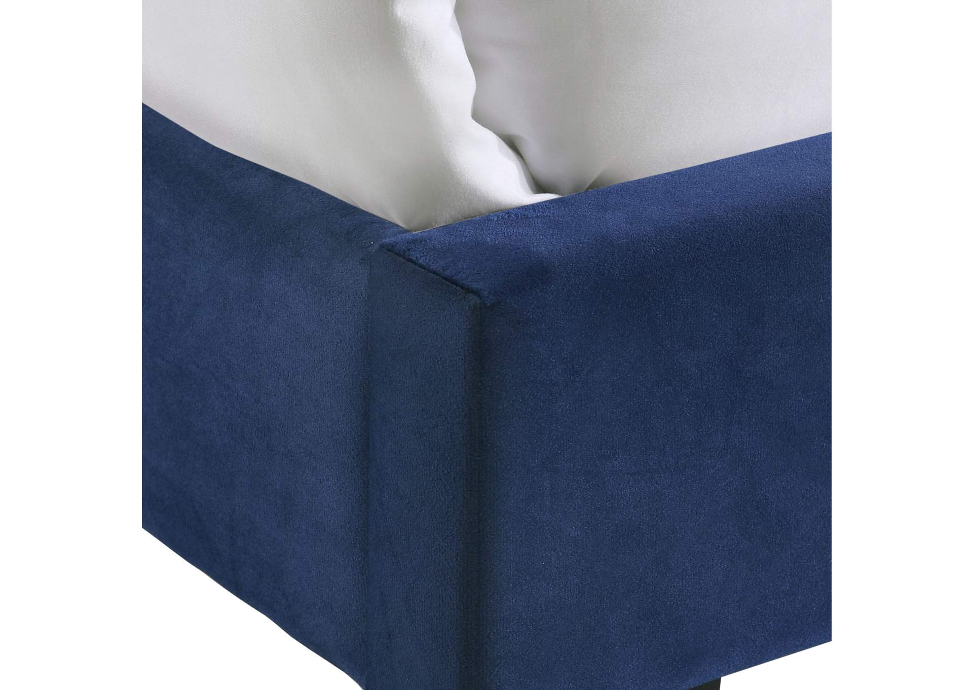 Erica Queen Bed In Carroll Navy Blue With Two End Table 3A,Elements