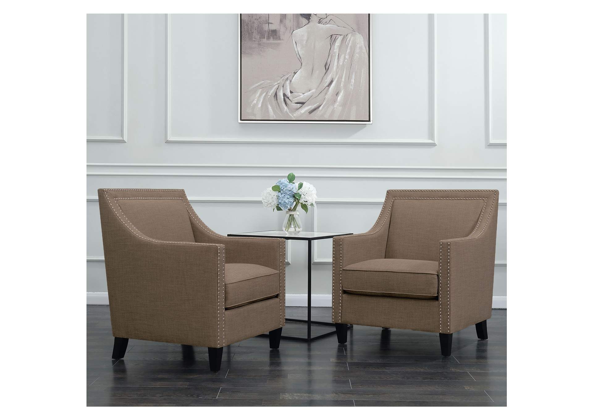 Erica 497 Chair With Chrome Nails Heirloom Smoke,Elements