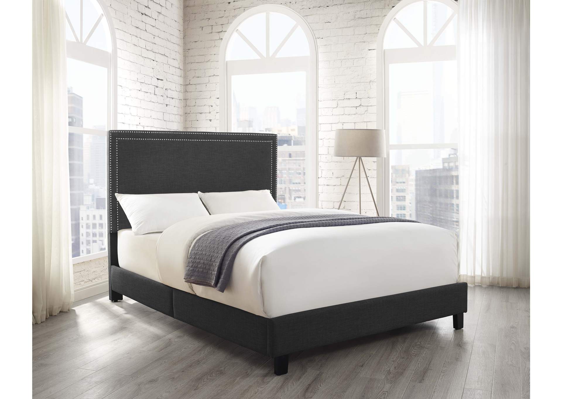 Erica Queen Bed Heirloom Charcoal,Elements