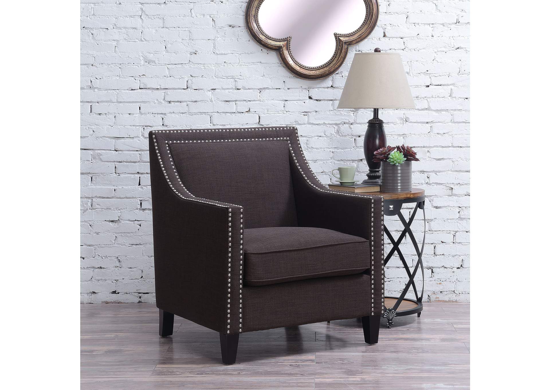 Erica 497 Chair With Chrome Nails Heirloom Chocolate,Elements