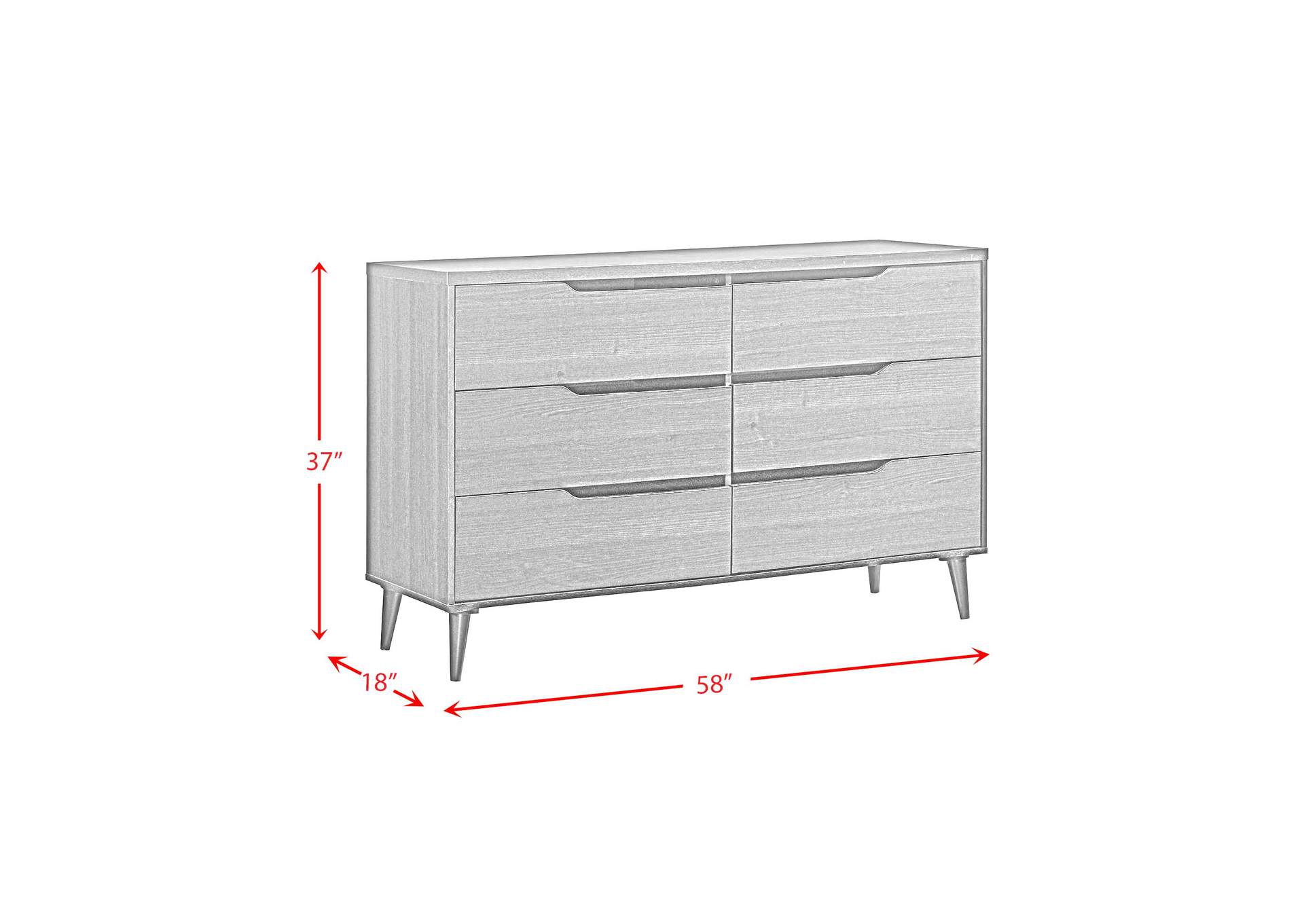 Ernesto Queen Panel 4 Piece Bedroom Set In Grey 3A,Elements