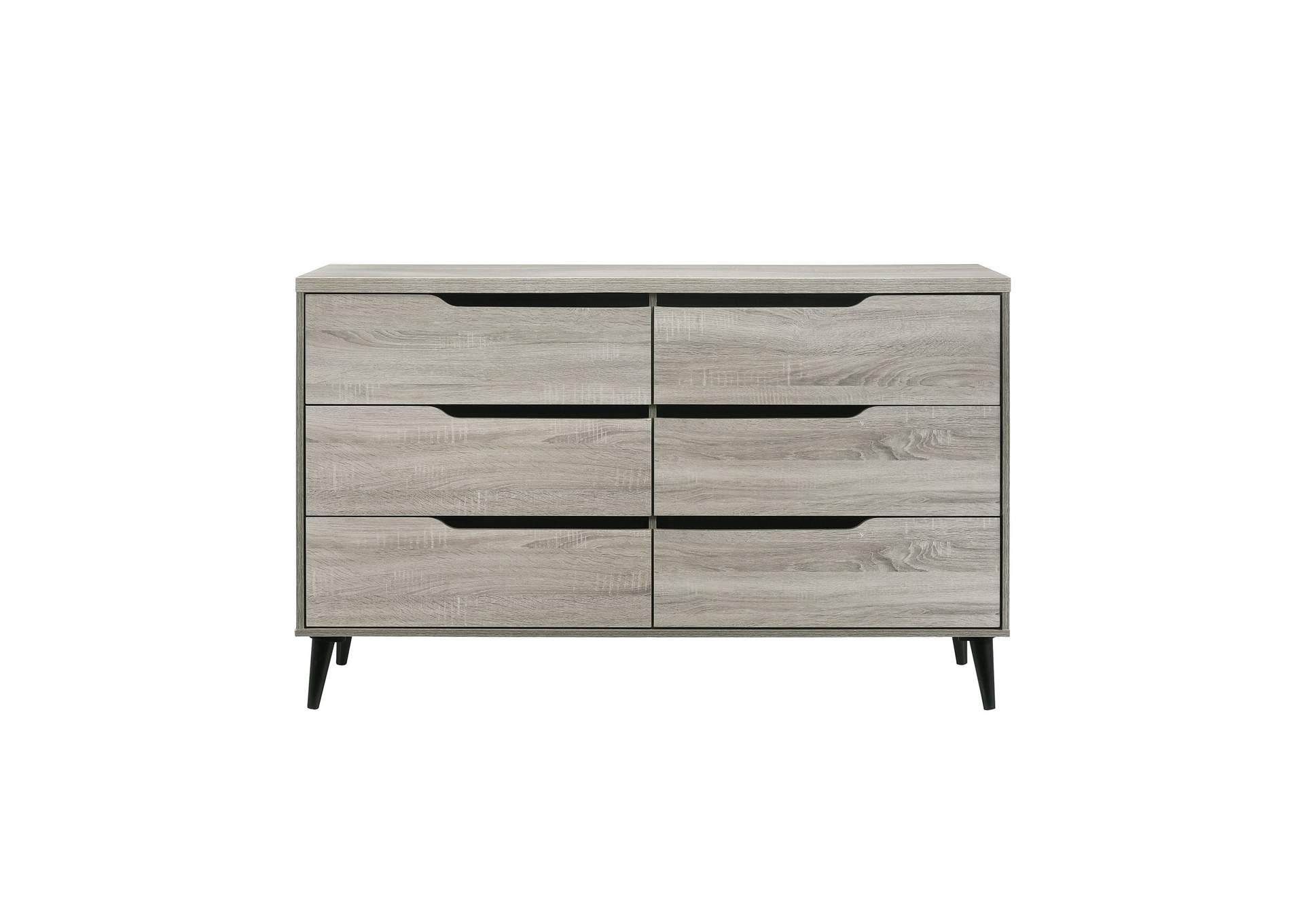 Ernesto 6 - Drawer Dresser In Grey 3A,Elements