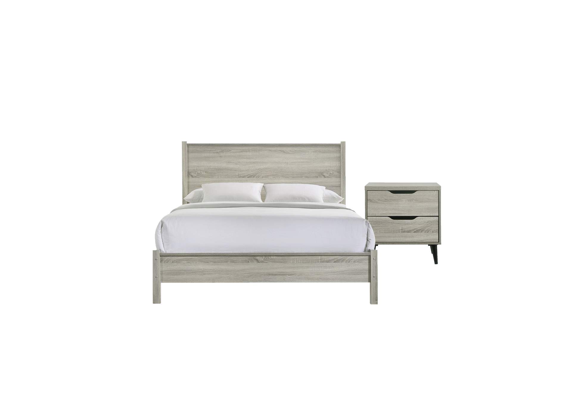 Ernesto Queen Panel 2 Piece Bedroom Set In Grey 3A,Elements