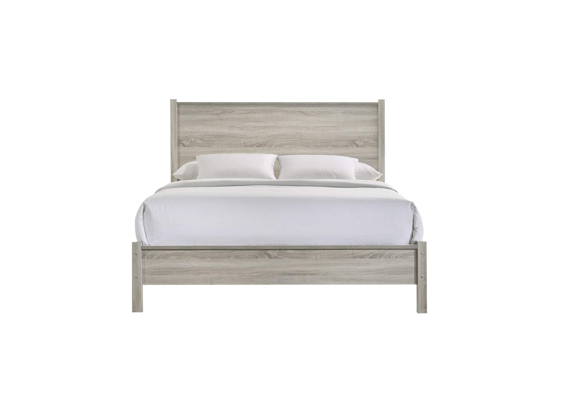 Ernesto Queen Panel Bed In Grey 3A,Elements