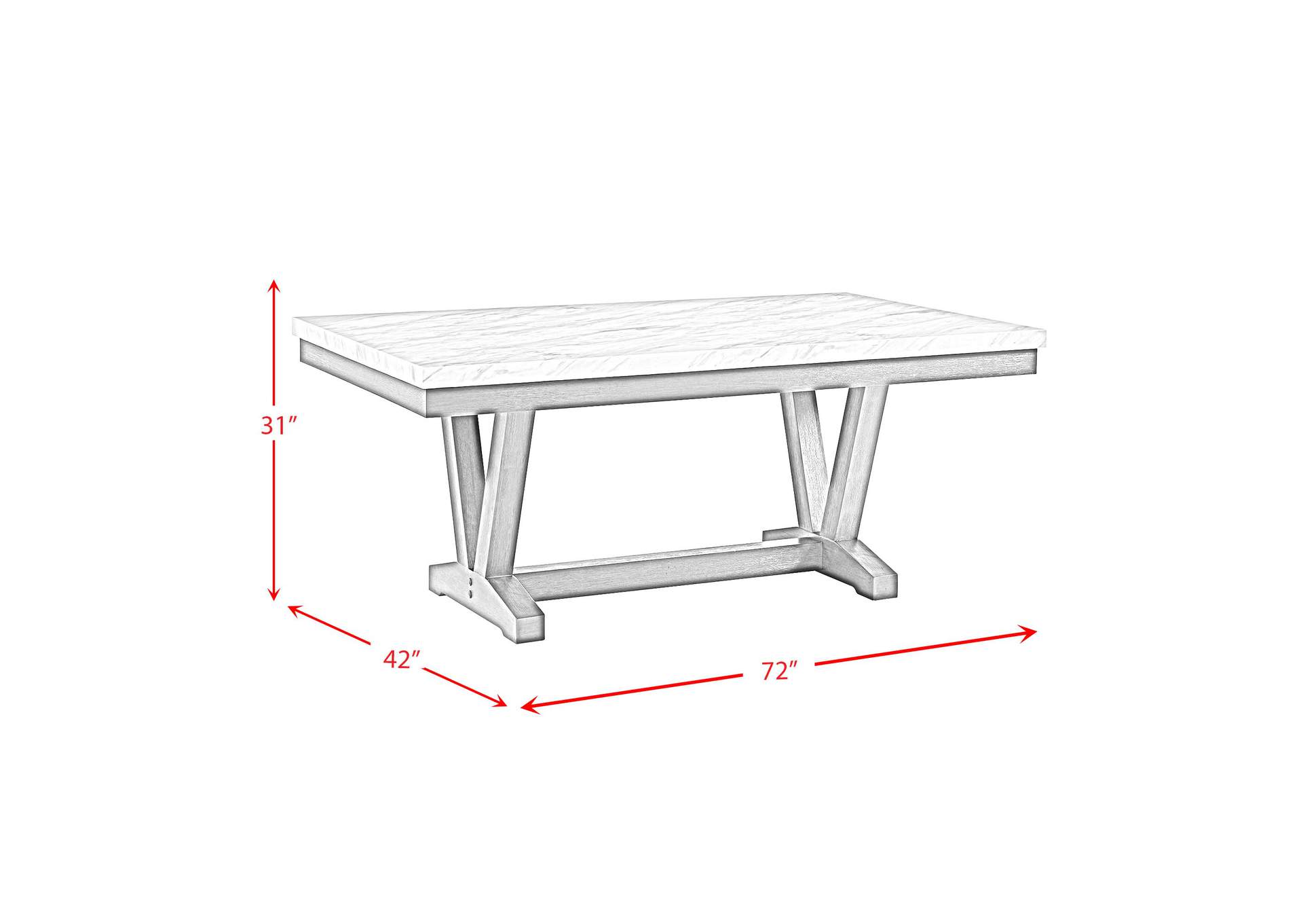 Everdeen 7 Piece Dining Set In Charcoal - Table Six Chairs,Elements