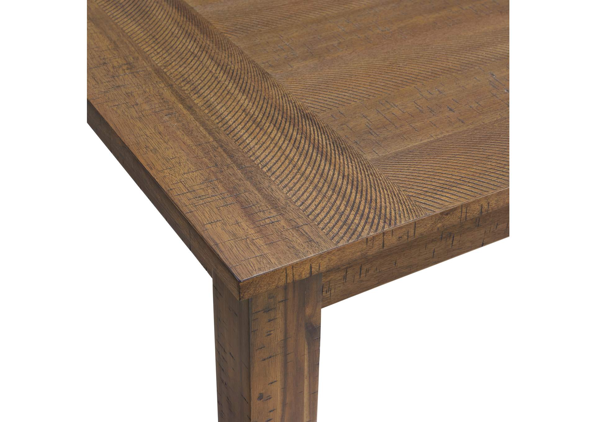 Everett 6 Piece Dining Set Table 4 Chairs Bench In Brown Acacia,Elements