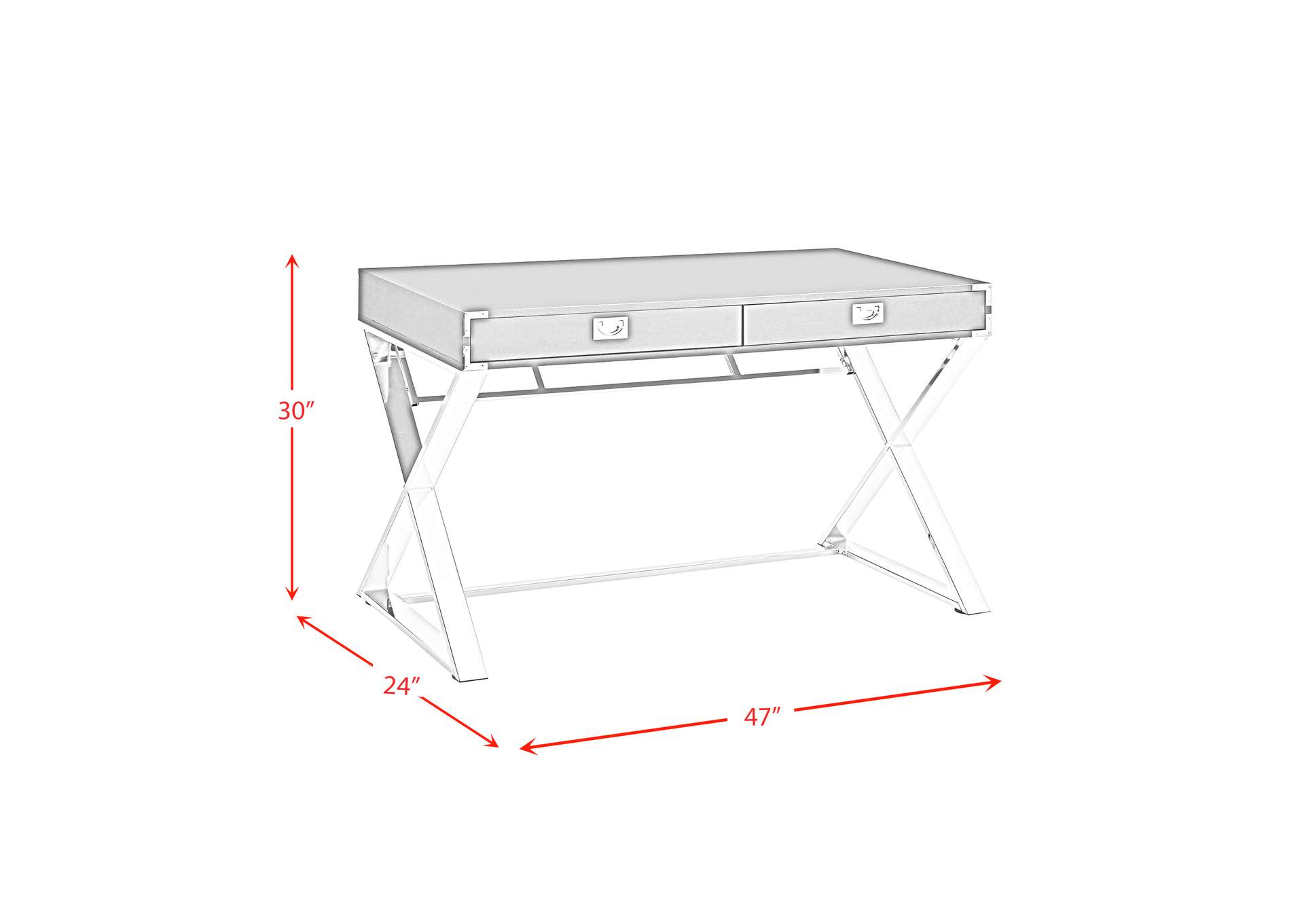 Evie Desk White,Elements