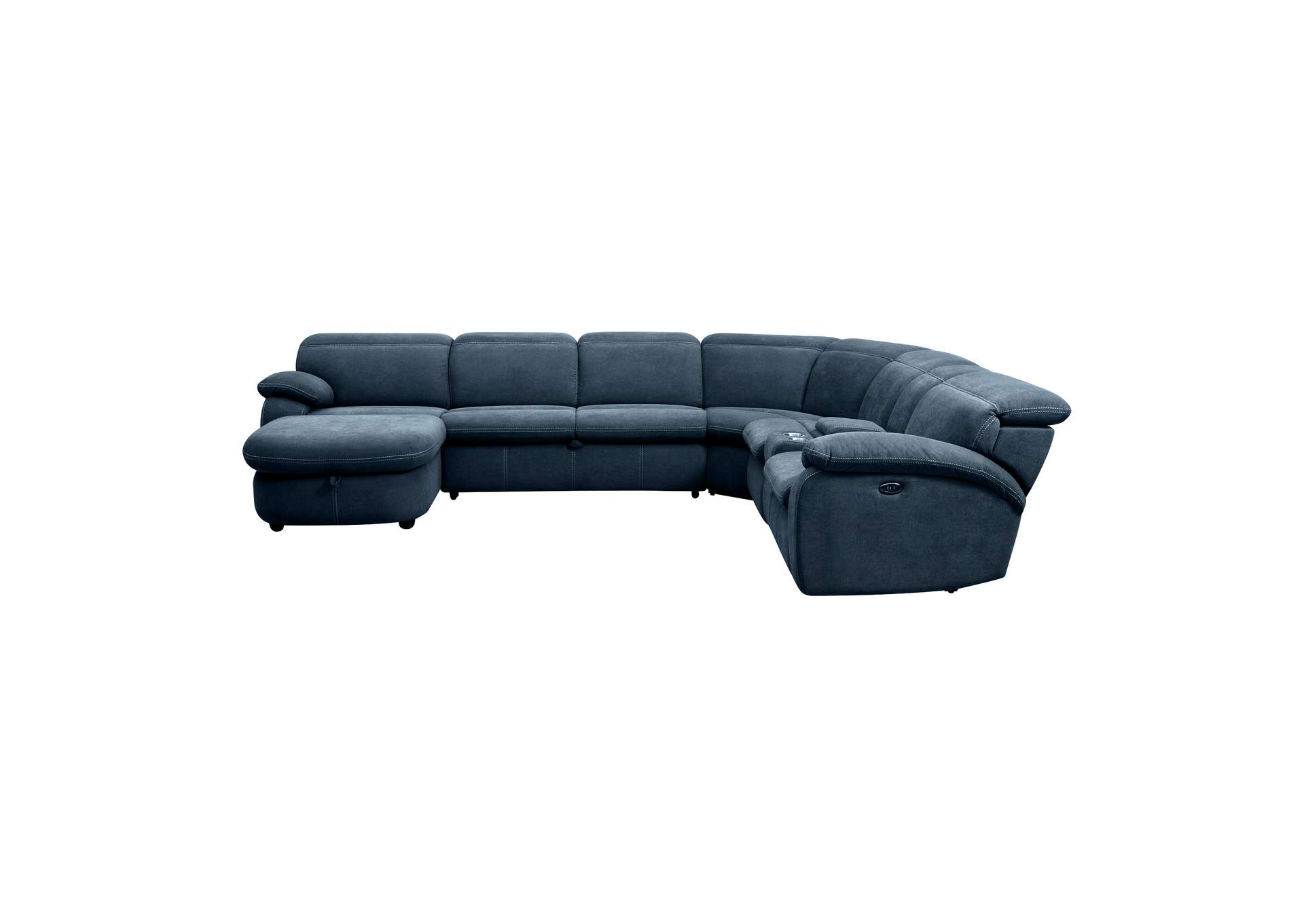 Excelsior Sectional Set With Left Hand Facing Chaise Pull Bed And Storage In Flex Eclipse,Elements