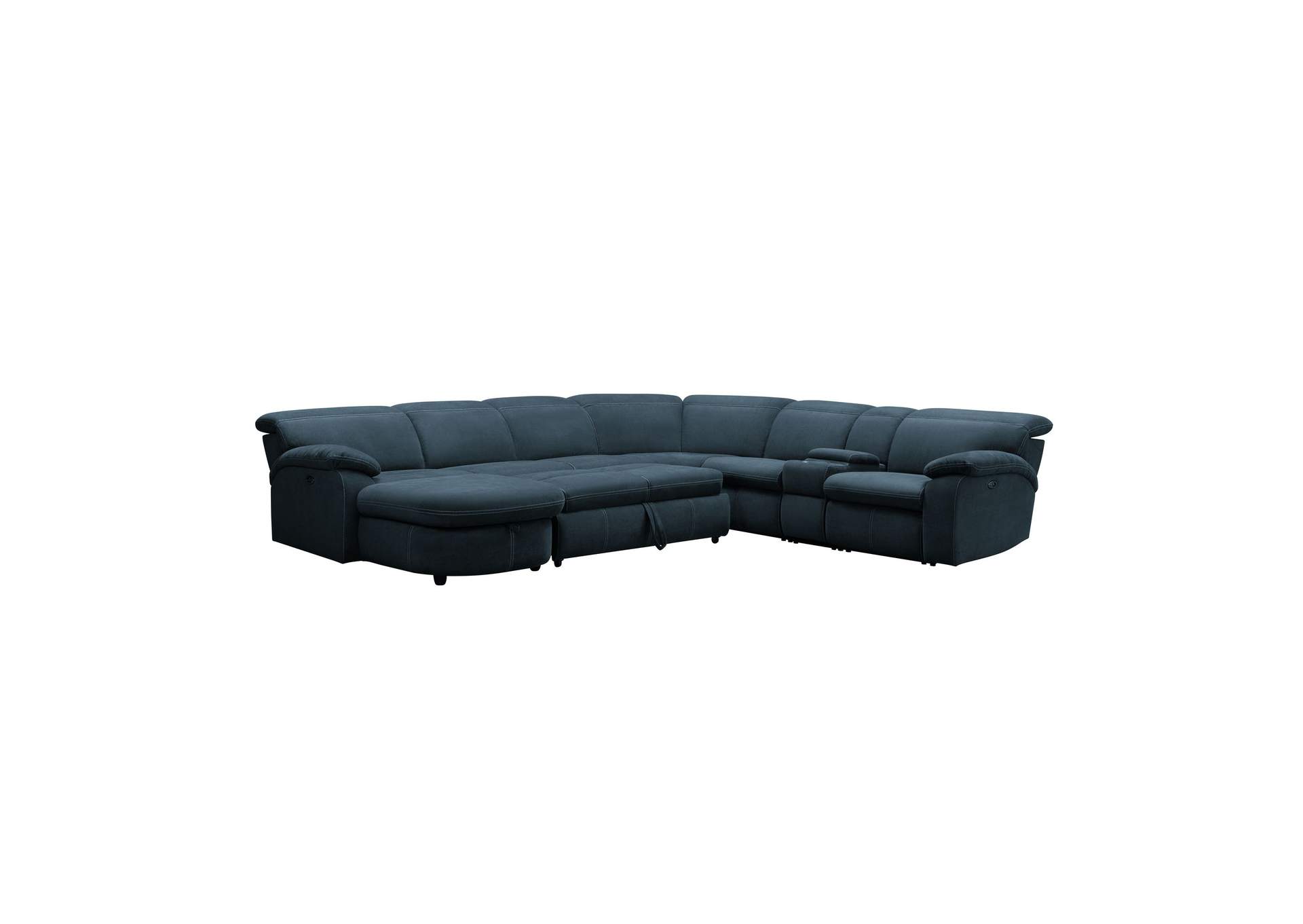 Excelsior Sectional Set With Left Hand Facing Chaise Pull Bed And Storage In Flex Eclipse,Elements