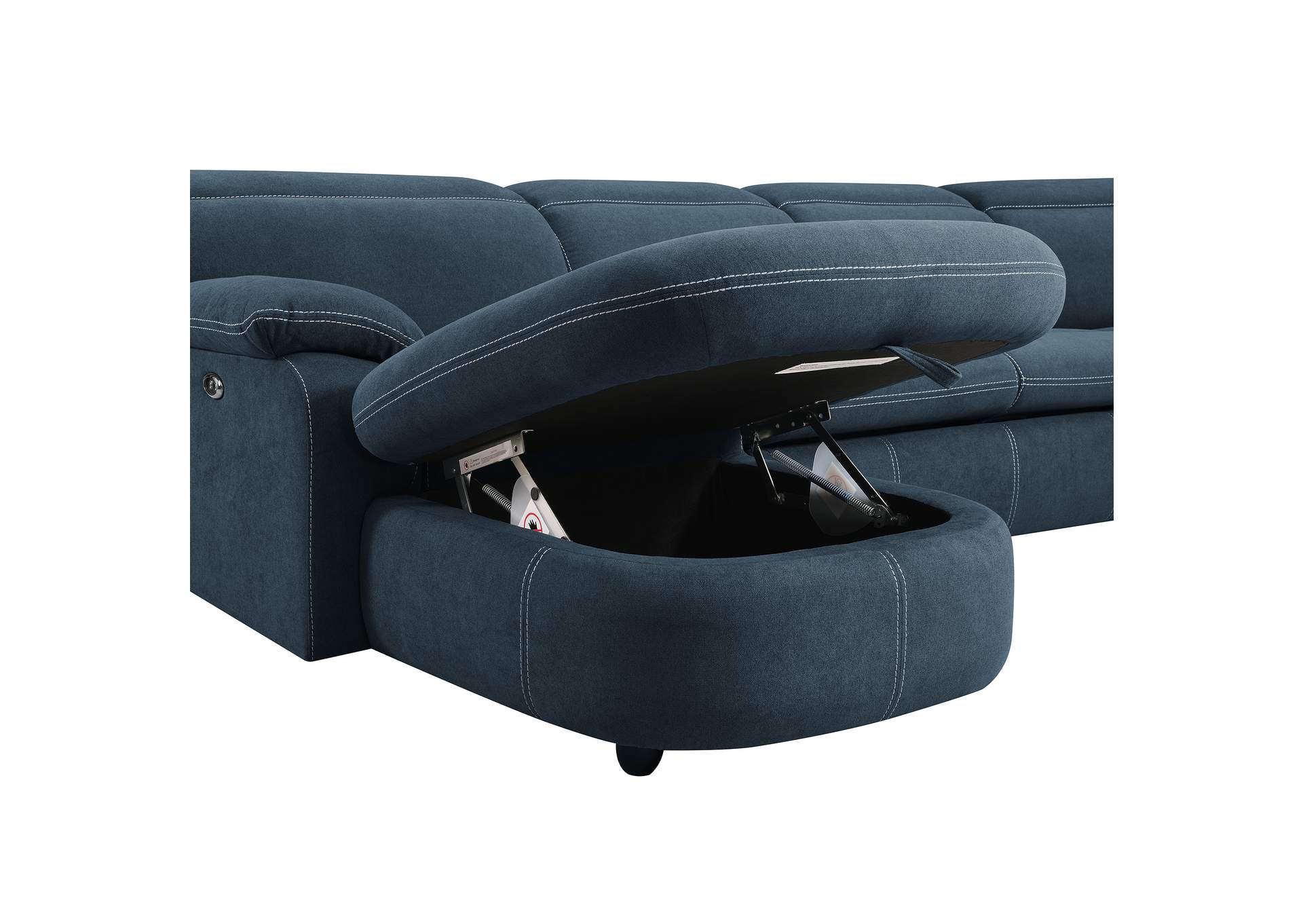 Excelsior Sectional Set With Left Hand Facing Chaise Pull Bed And Storage In Flex Eclipse,Elements