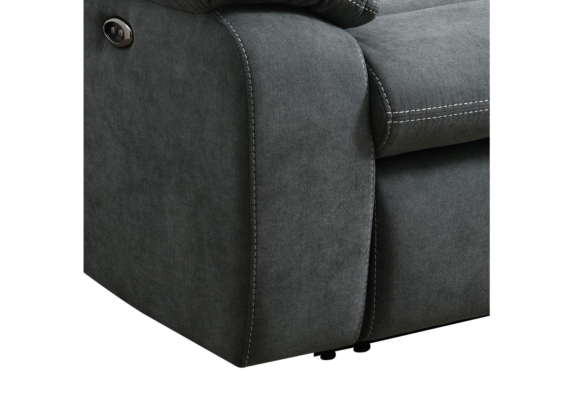 Excelsior Power Recliner In Flex Dark Grey,Elements