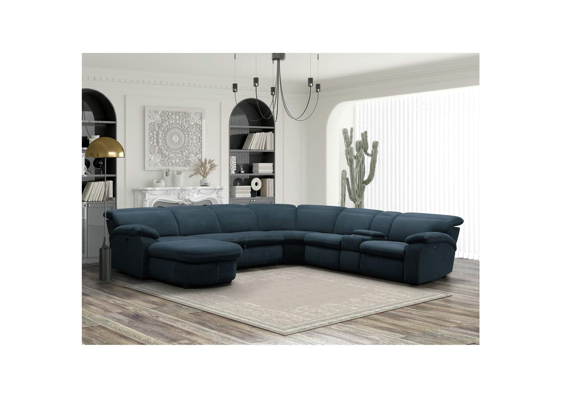 Excelsior Sectional Set With Left Hand Facing Chaise Pull Bed And Storage In Flex Eclipse,Elements