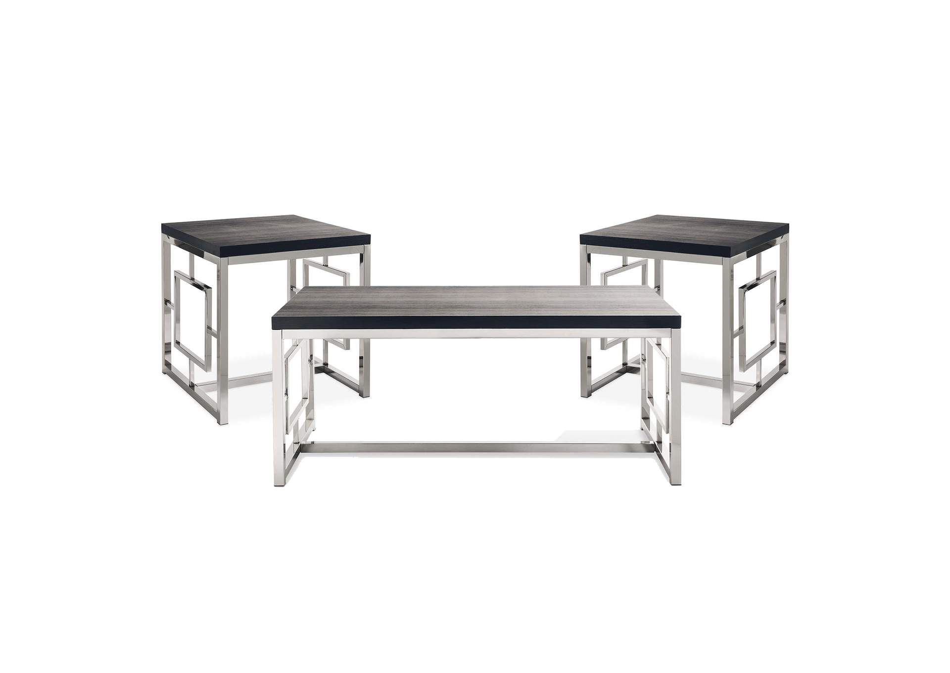 Ezra 3 Piece Occasional Table Set - Coffee Table Two End Tables,Elements