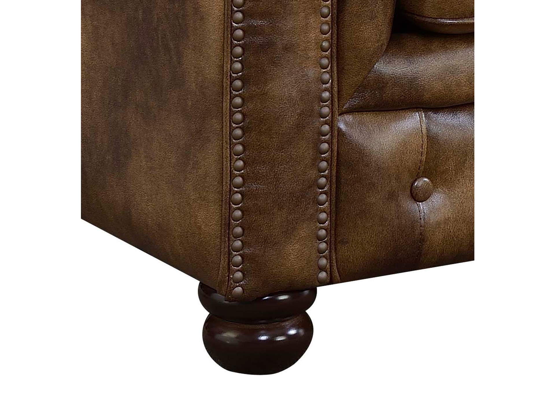 Florence 6366 Loveseat 323 - 1 Brown Pu,Elements