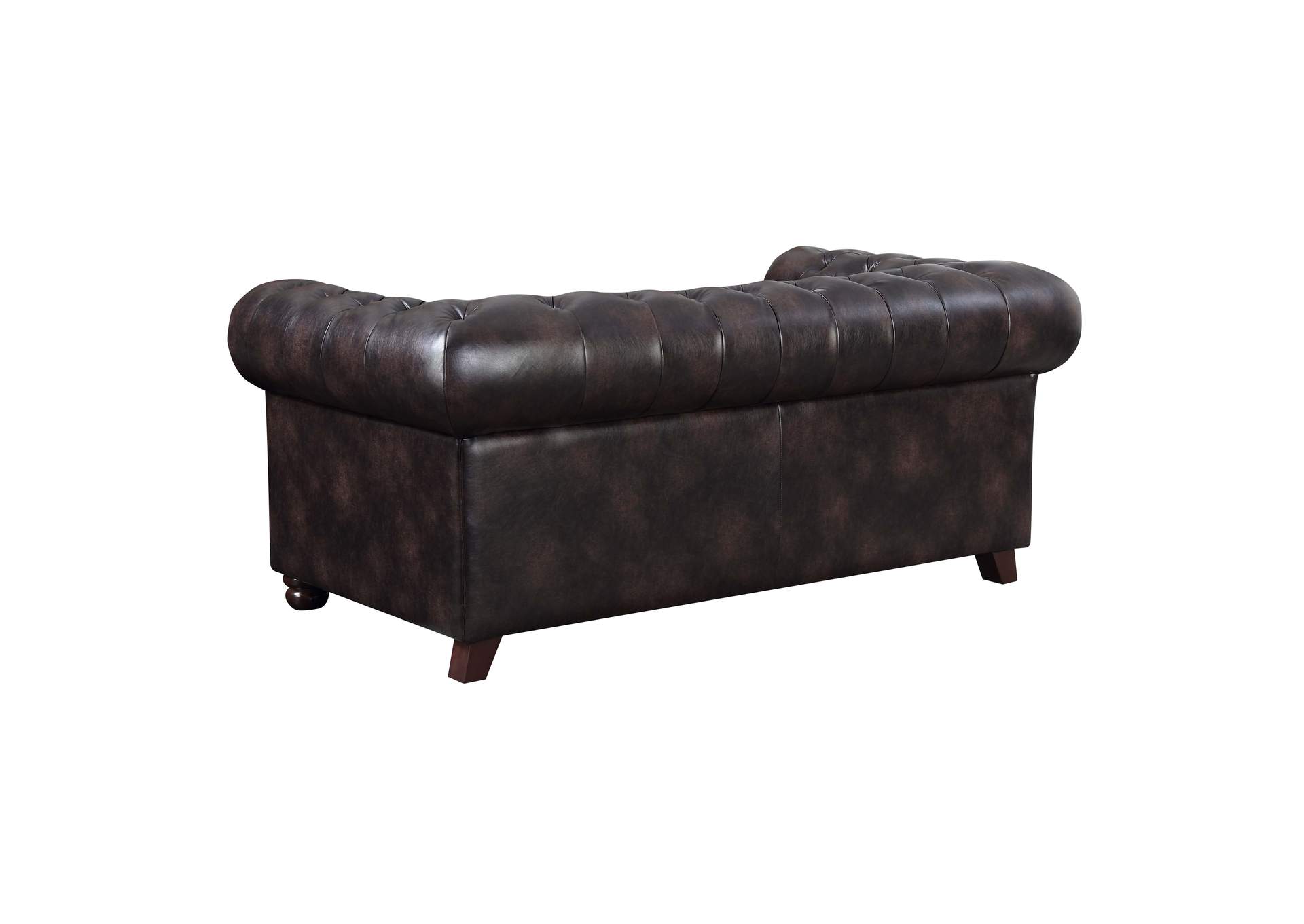Florence 6366 Loveseat 323 - 2 Dark Brown Pu,Elements