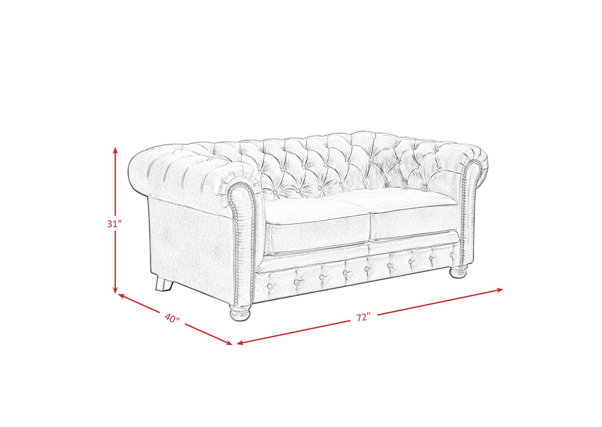 Florence 6366 Loveseat 323 - 2 Dark Brown Pu,Elements