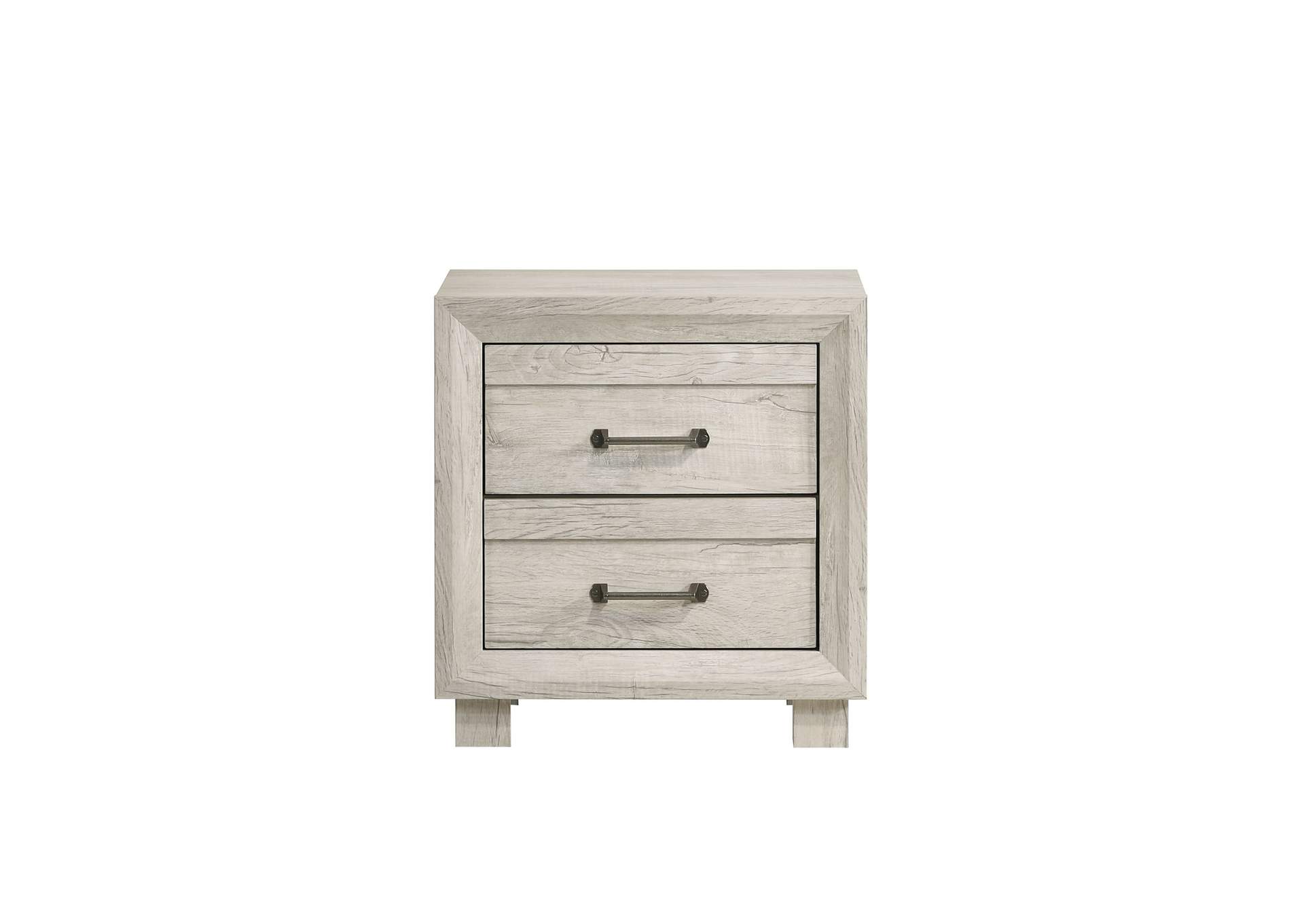 Fort Worth 2 - Drawer Nightstand With USB In White,Elements