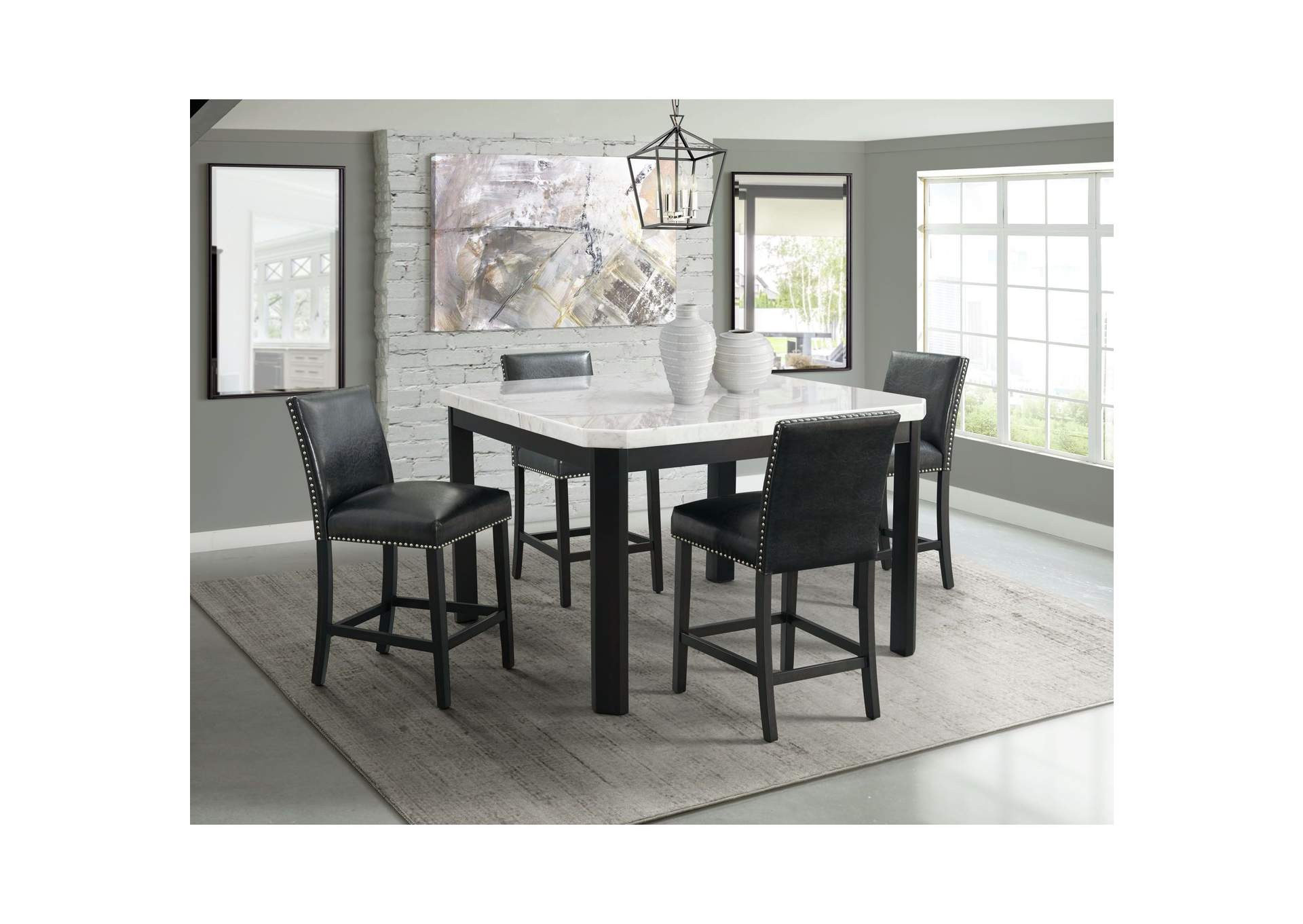 Francesca White Counter Height Dining Table,Elements