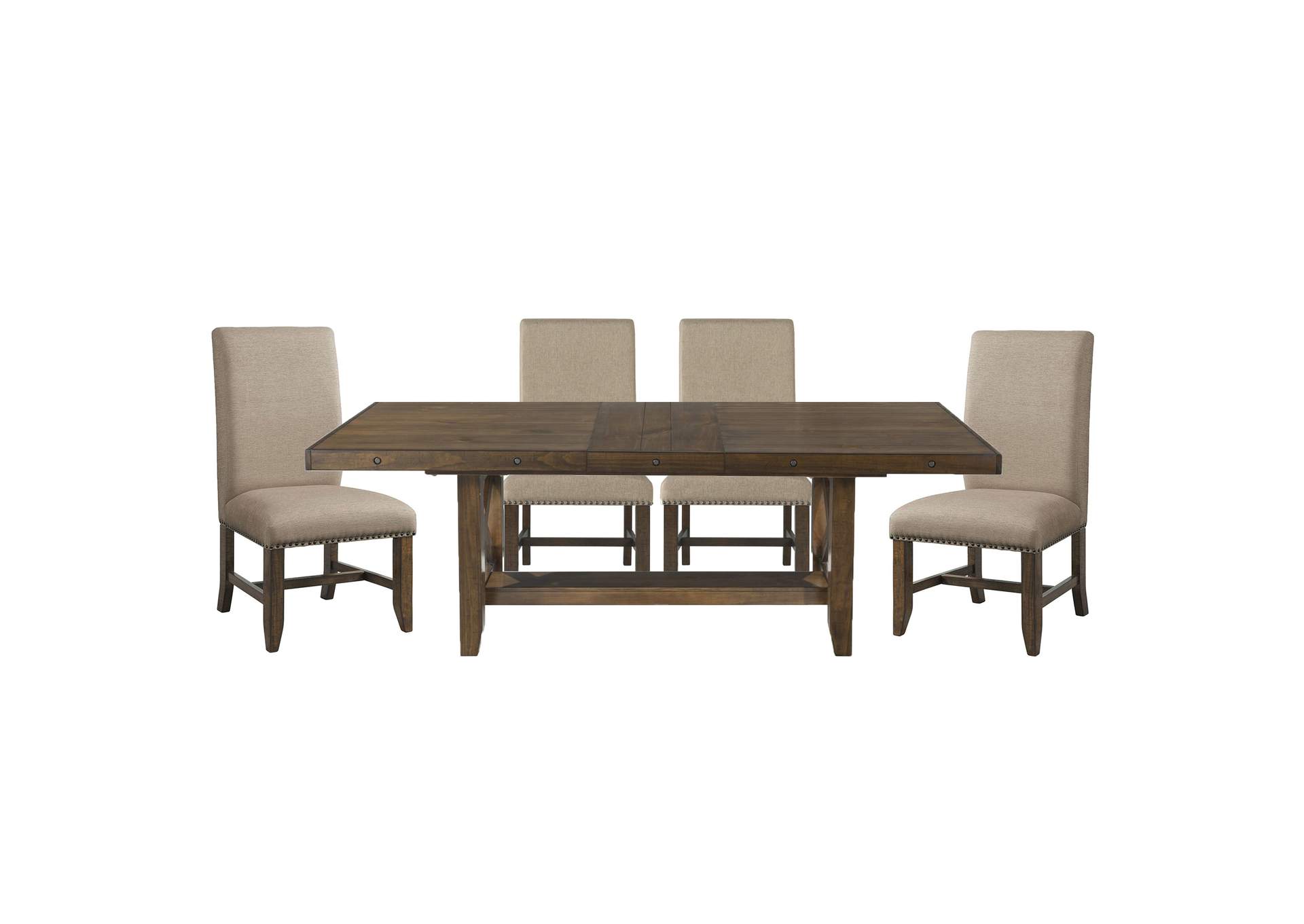 Franklin Dining 5 Piece Set - Table 4 Fabric Back Side Chairs,Elements