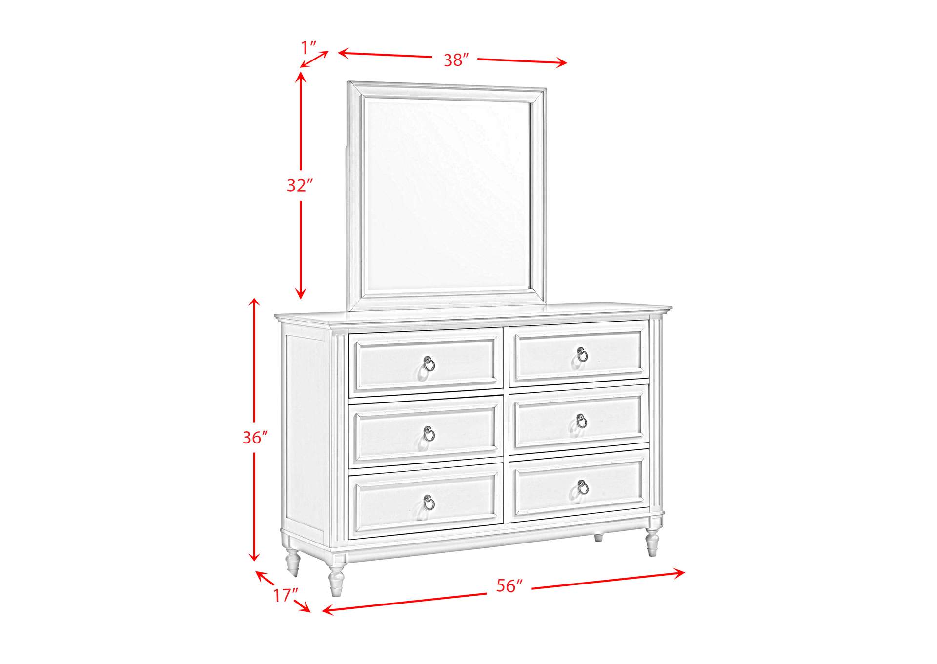Gianna Full Panel 5 Piece Bedroom Set,Elements