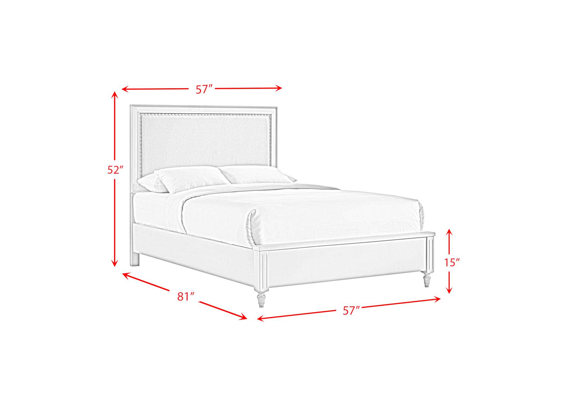 Gianna Youth Full Bed White,Elements