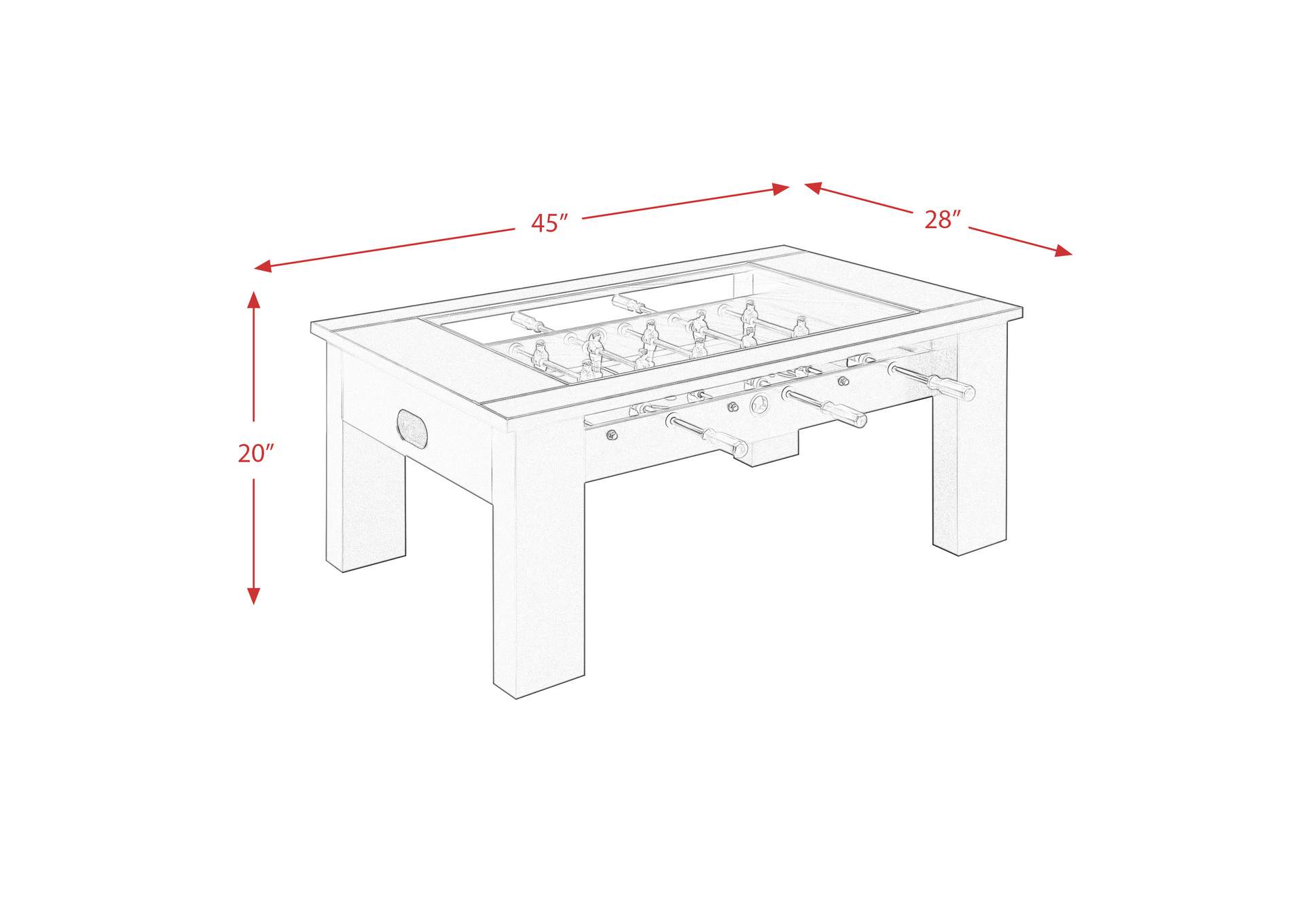 Giga Foosball Blue Foosball Table,Elements