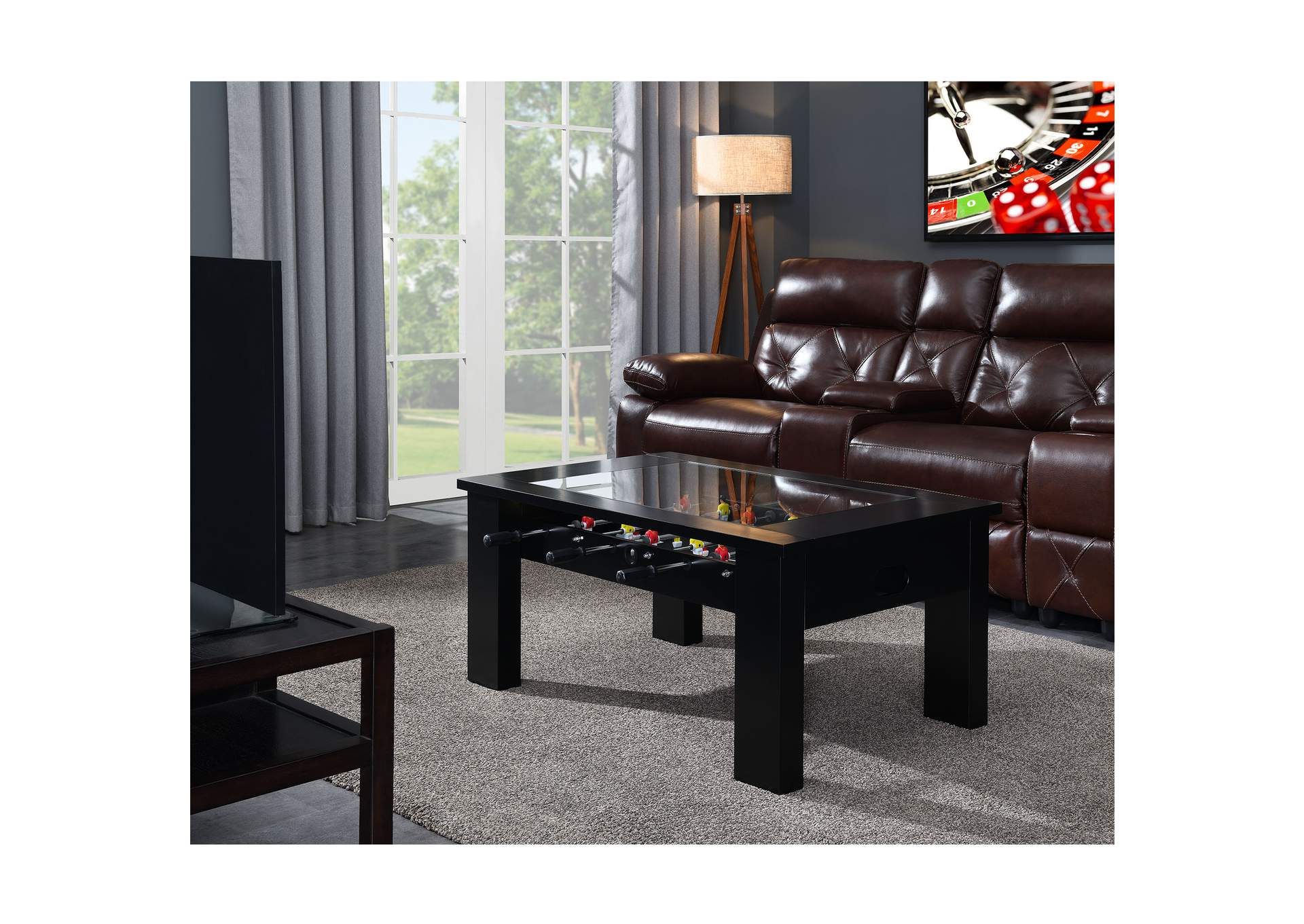 Giga Foosball Table Ssg - 110601 Black Foosball Table,Elements