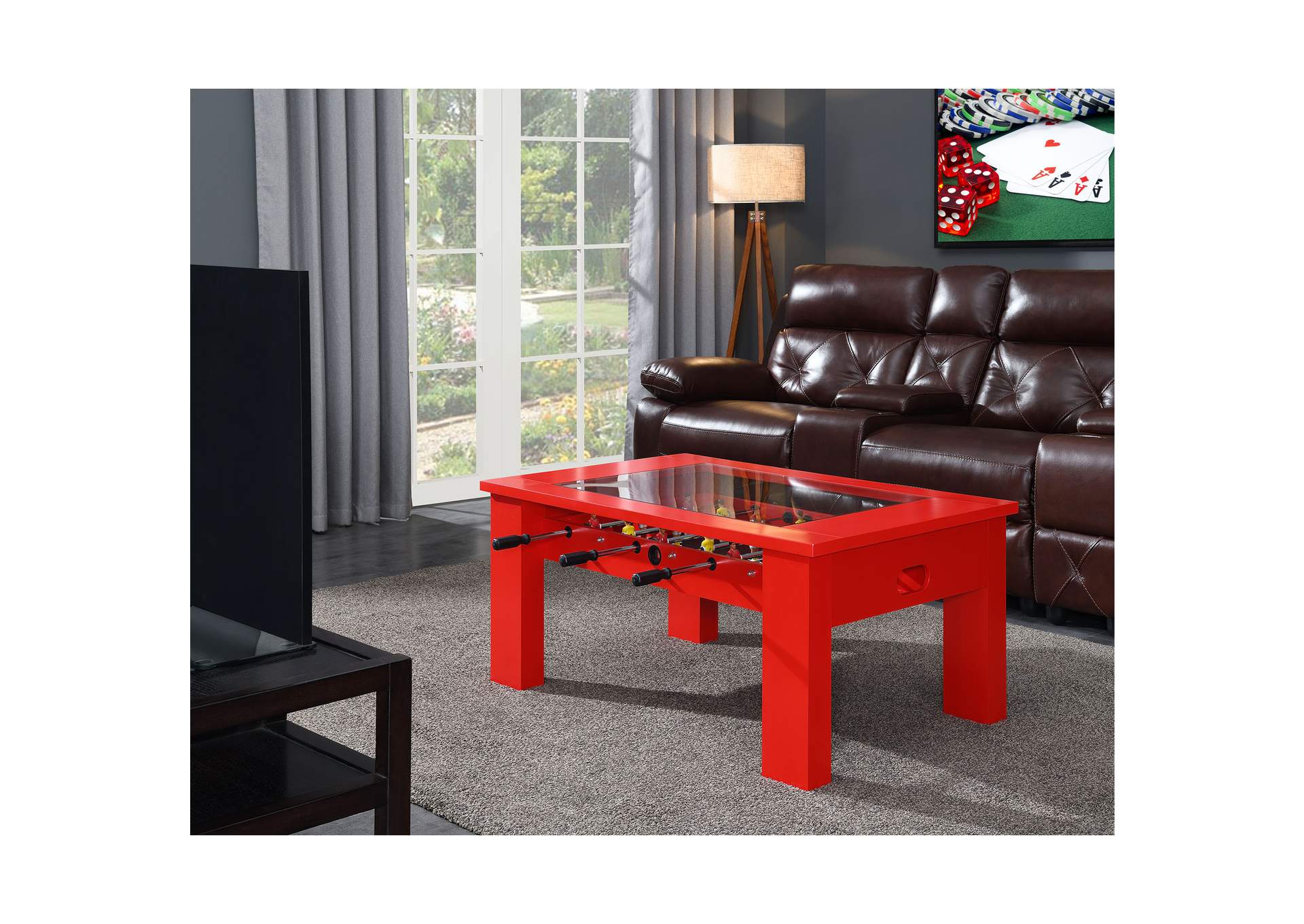 Giga Foosball Table Ssg - 110601 Red Foosball Table,Elements