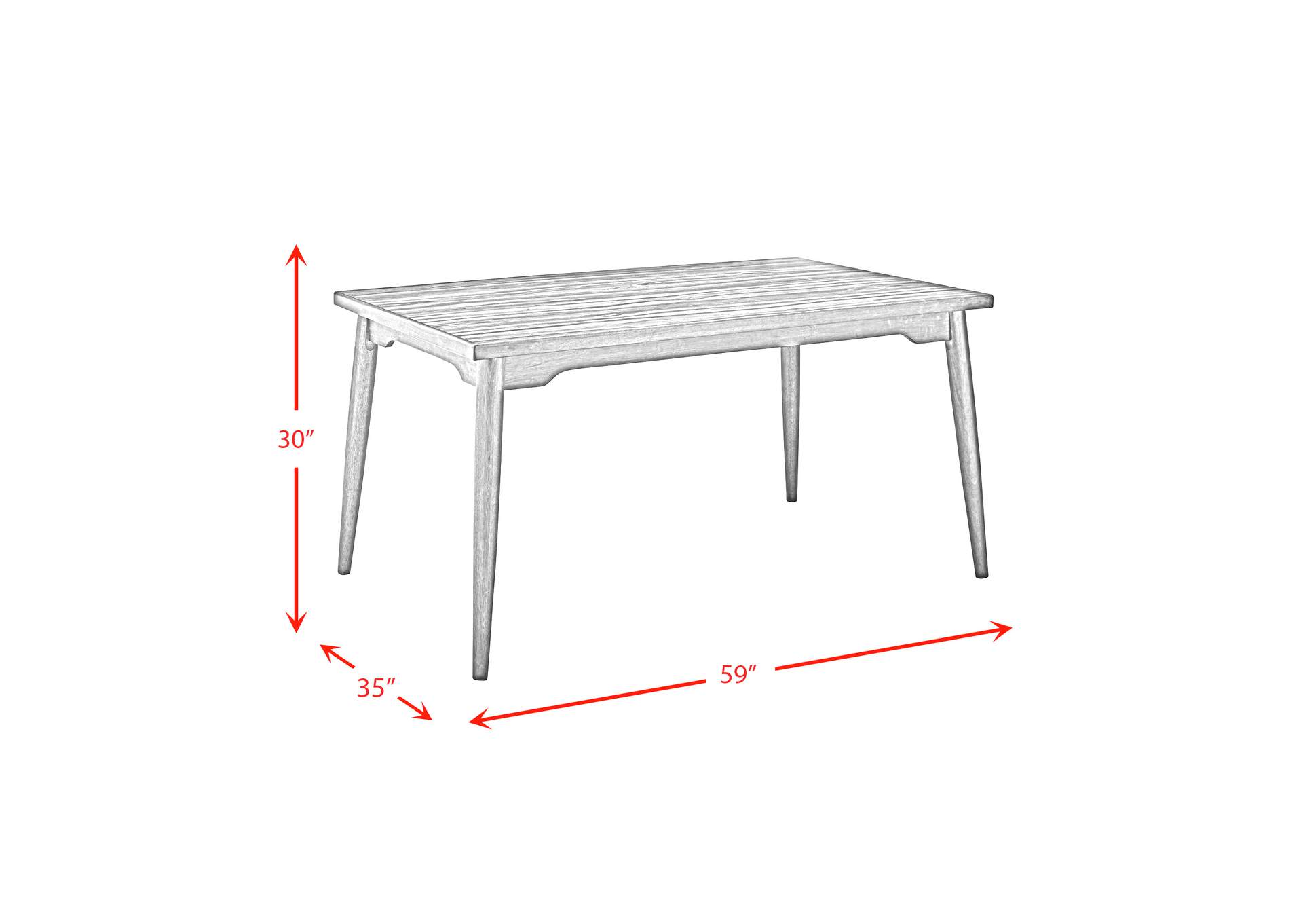 Ginger Dining Table Natural Finish,Elements