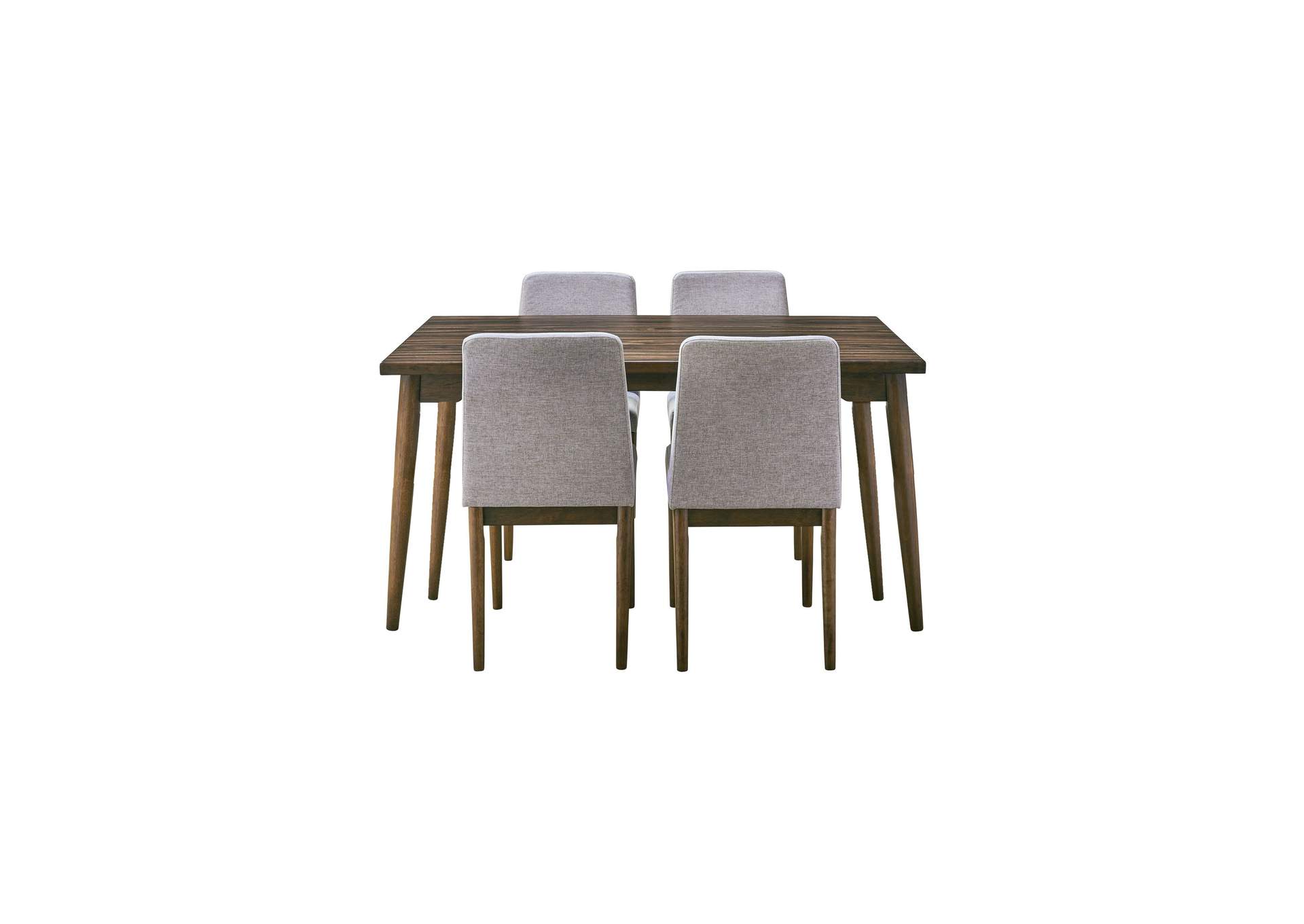 Ginger Standard Height 5 Piece Dining Set - Table And Four Chairs,Elements