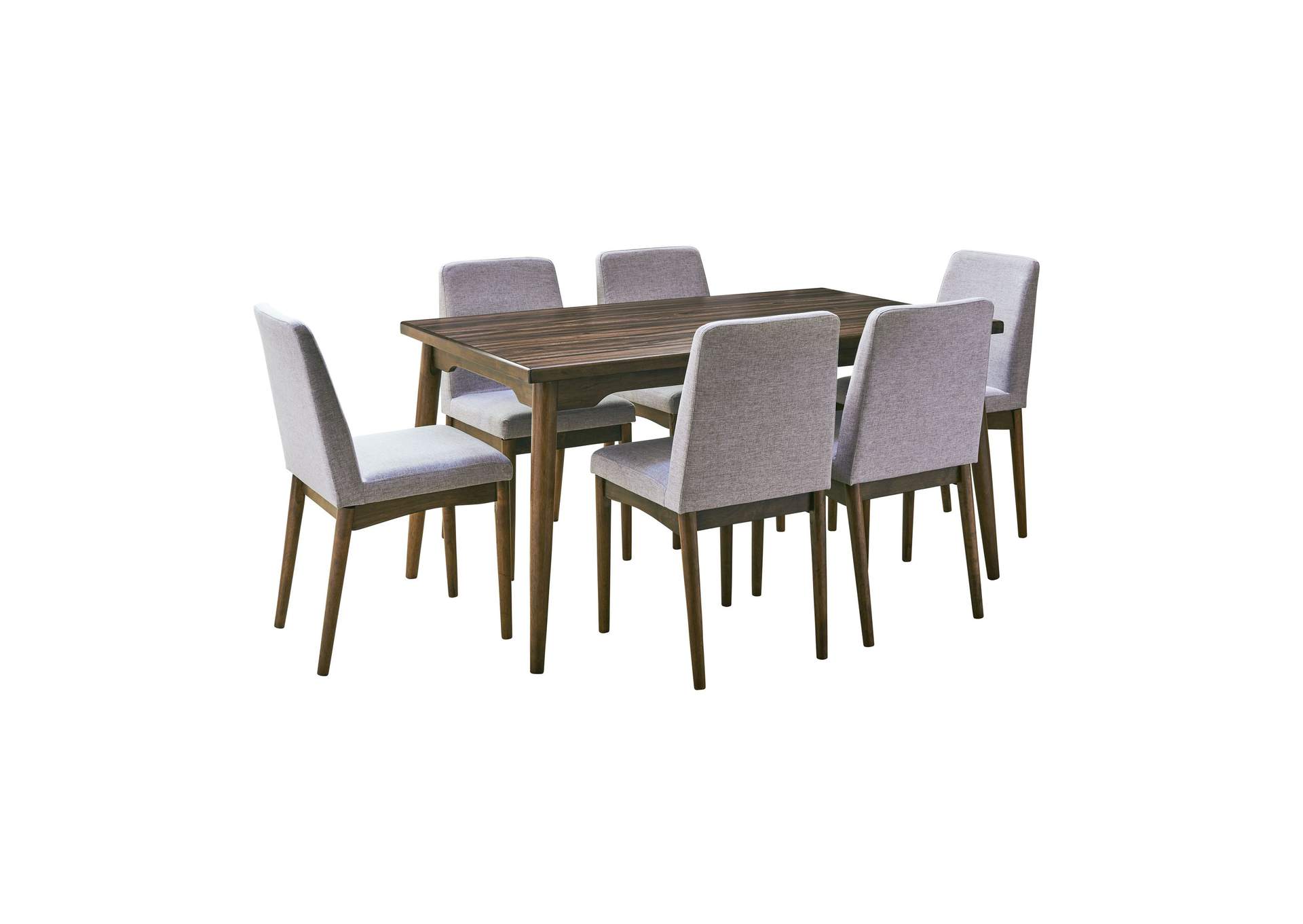 Ginger Standard Height 7 Piece Dining Set - Table And Six Chairs,Elements