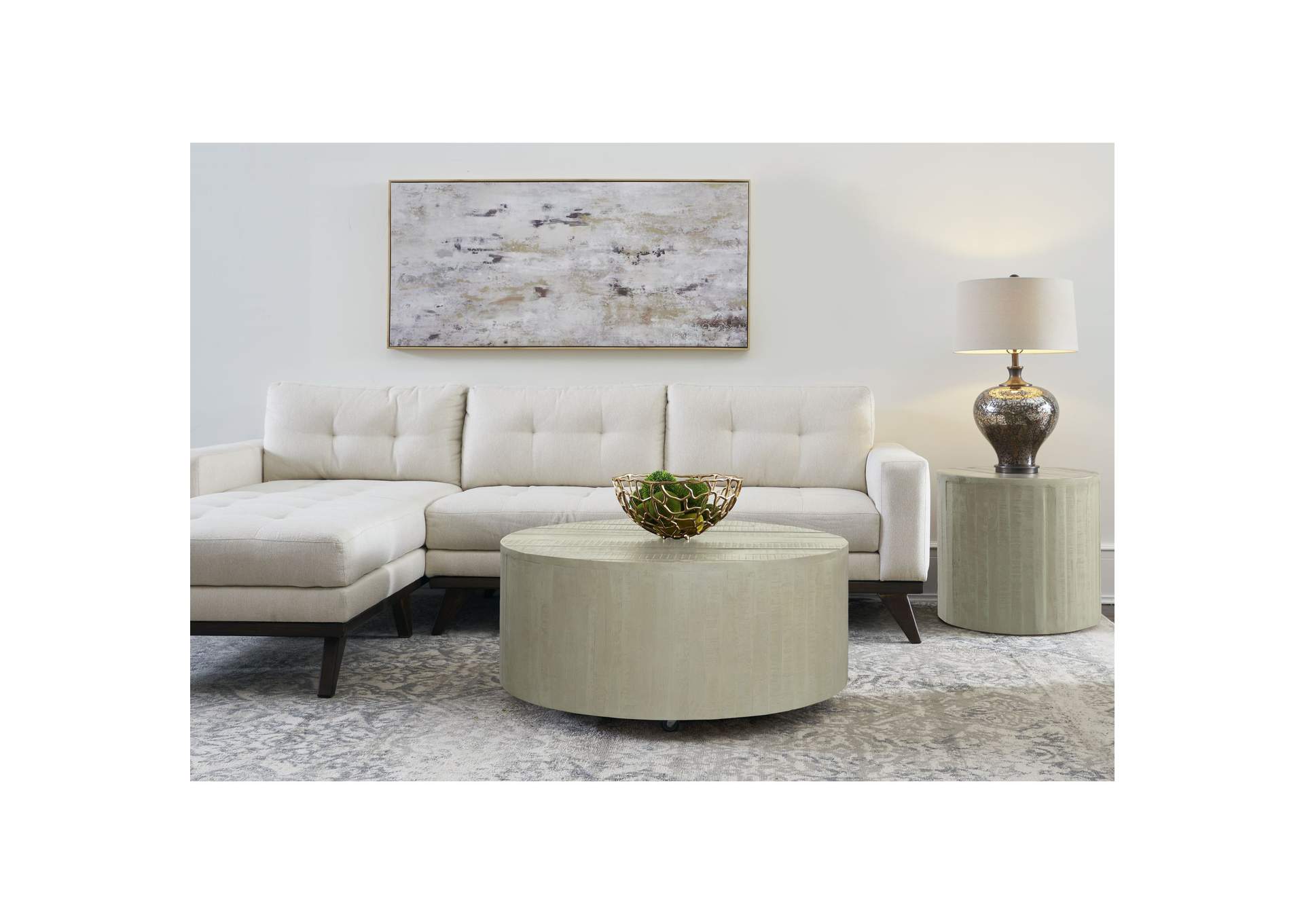 Goodman Round End Table In Natural,Elements