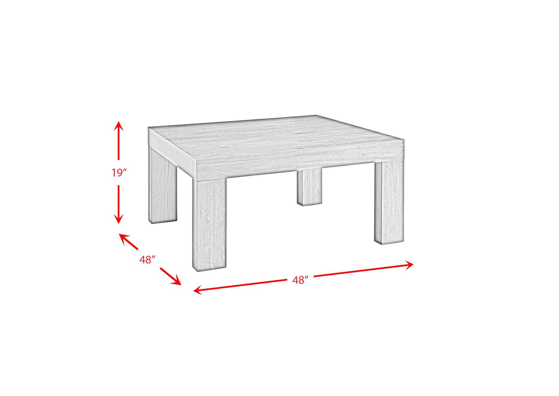 Grady Square Coffee Table With Caster,Elements