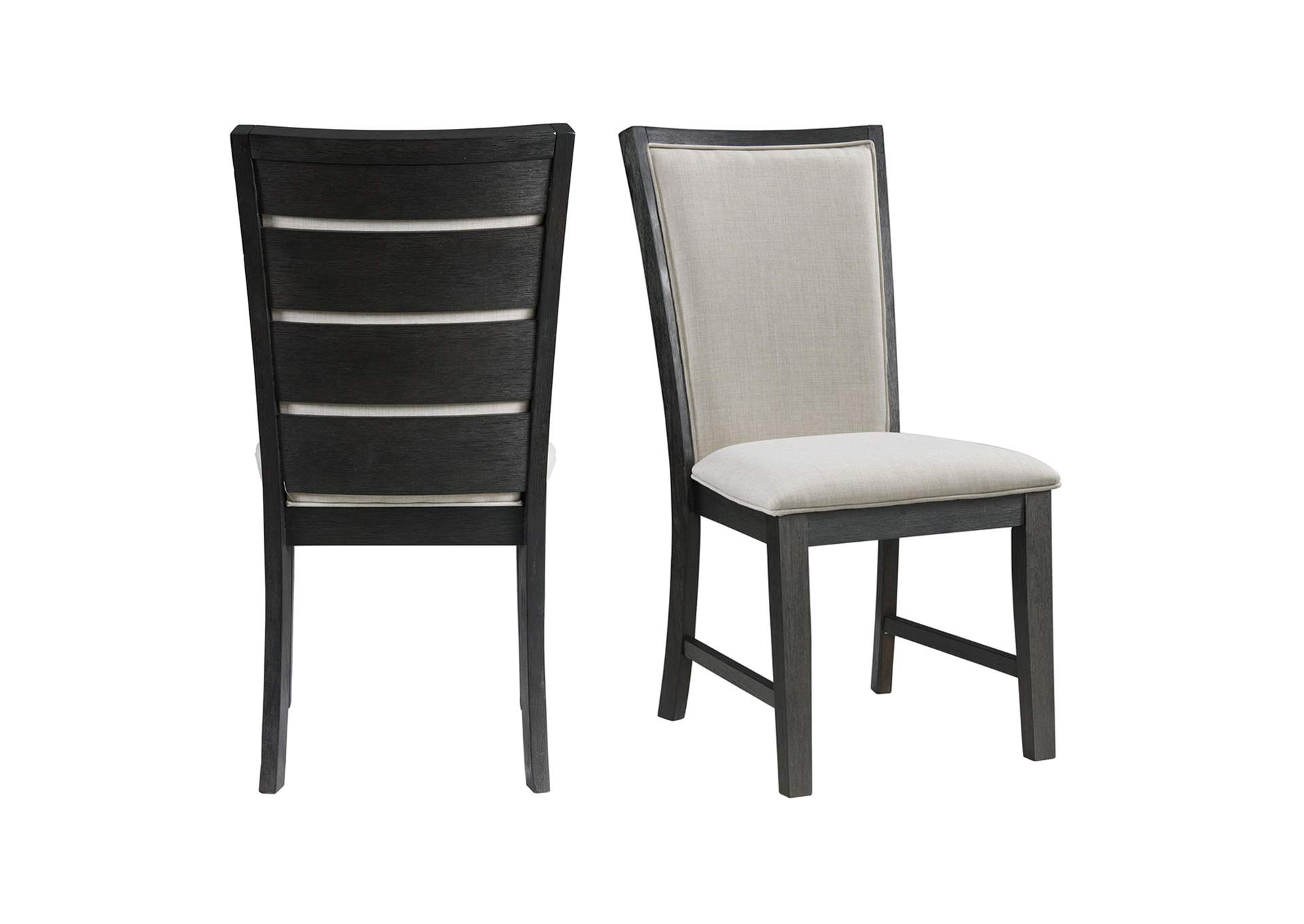 Grady Dining Slat Back Side Chair Black 2 Per Pack,Elements