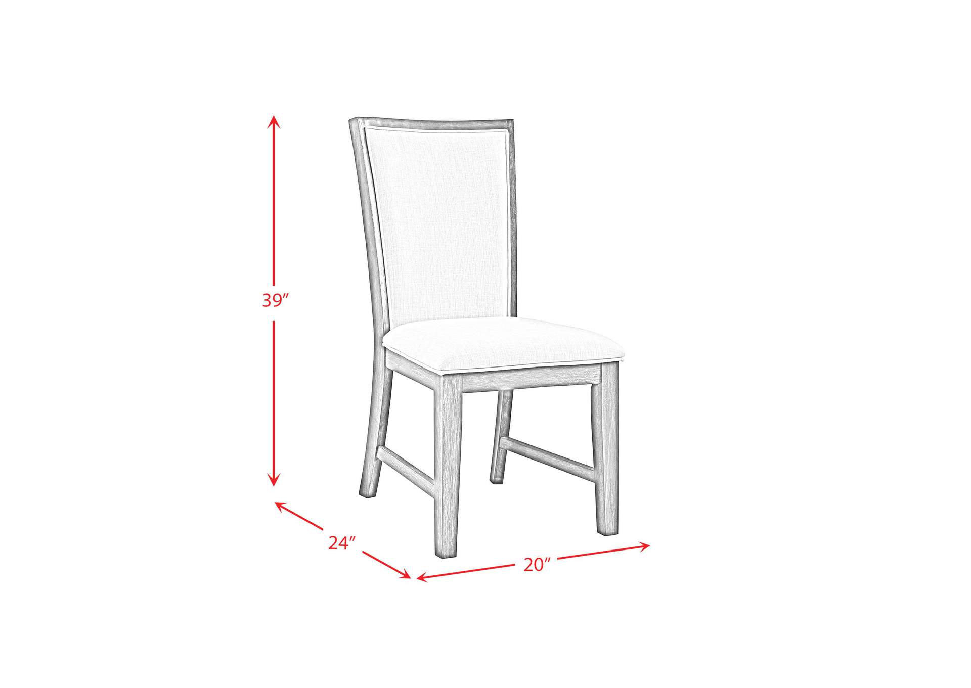 Grady Dining Slat Back Side Chair Black 2 Per Pack,Elements