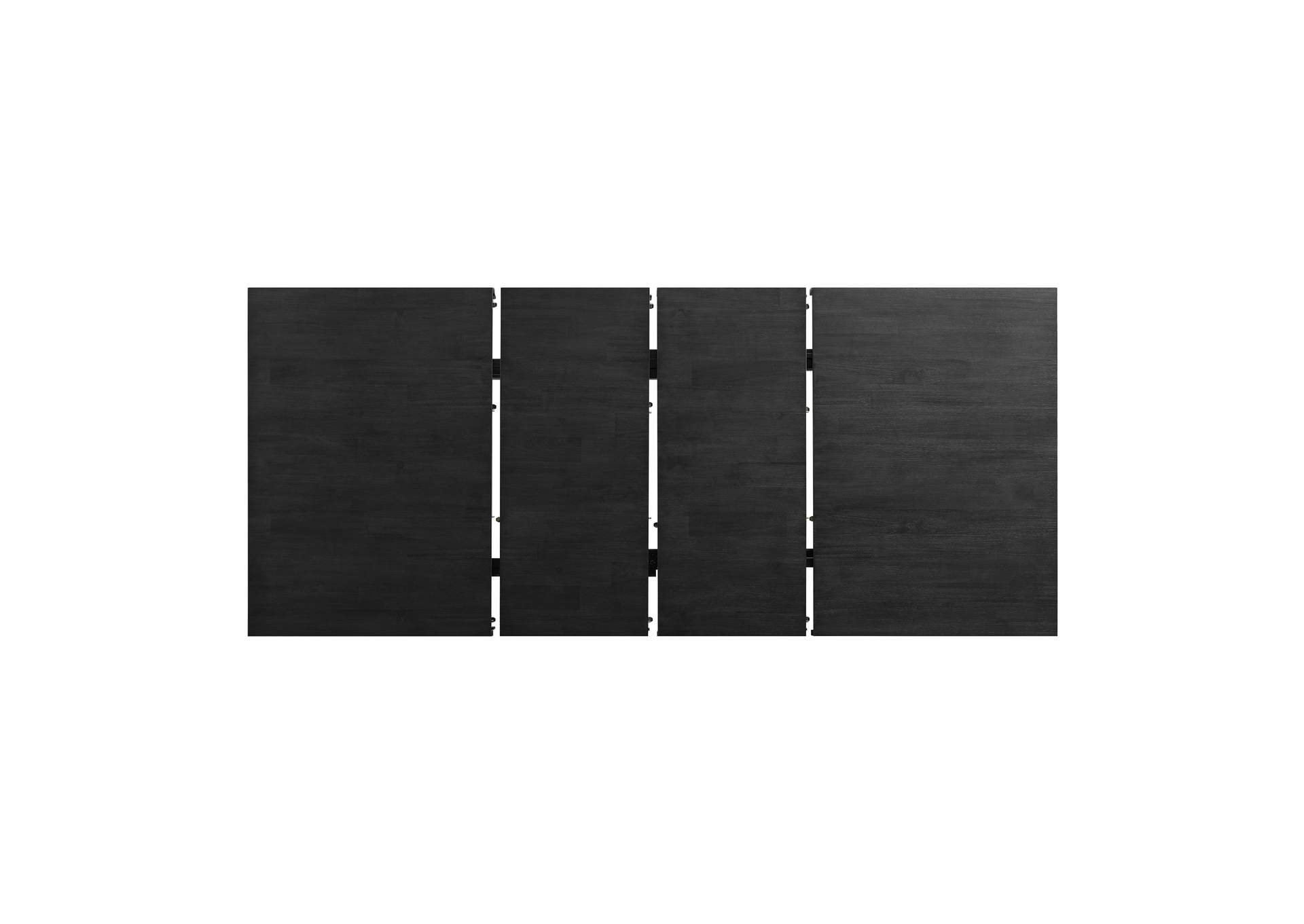 Grady 7 Piece Dining Set In Black - Table Six Slat Back Chairs,Elements
