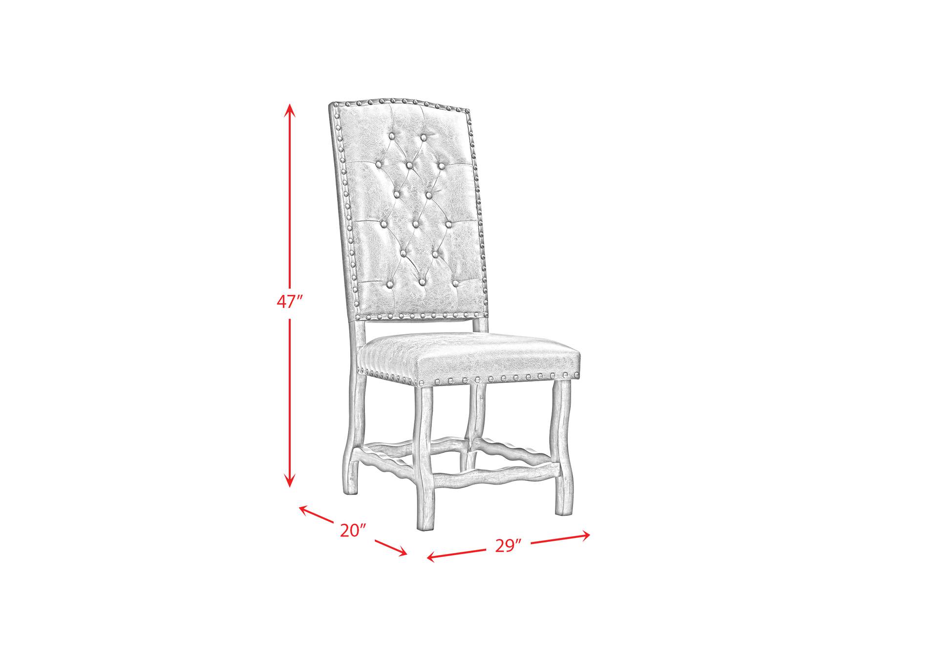 Gramercy 7 Piece Dining Set - Table And Six Tufted Tall Back Chairs,Elements