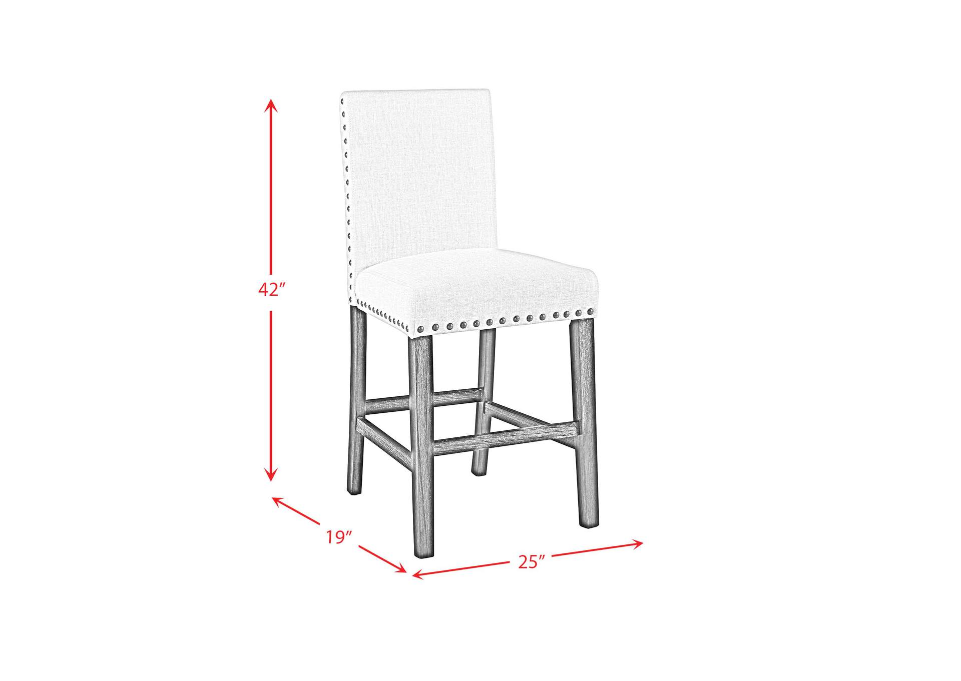 Greystone Marble Counter Fabric Back Center Side Chair 2 Pcs Per Carton,Elements