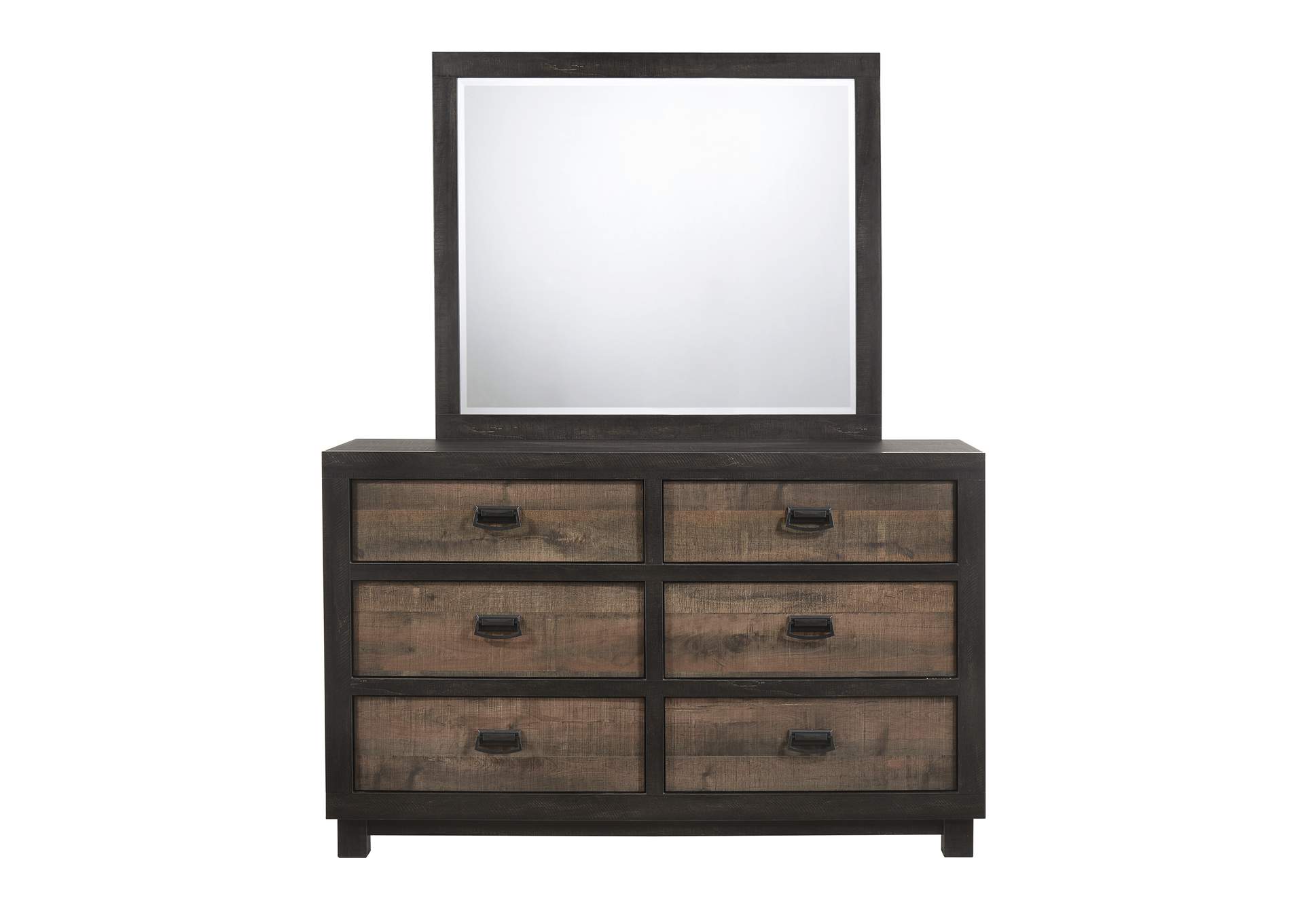 Harlington 6 - Drawer Dresser With Mirror Set,Elements