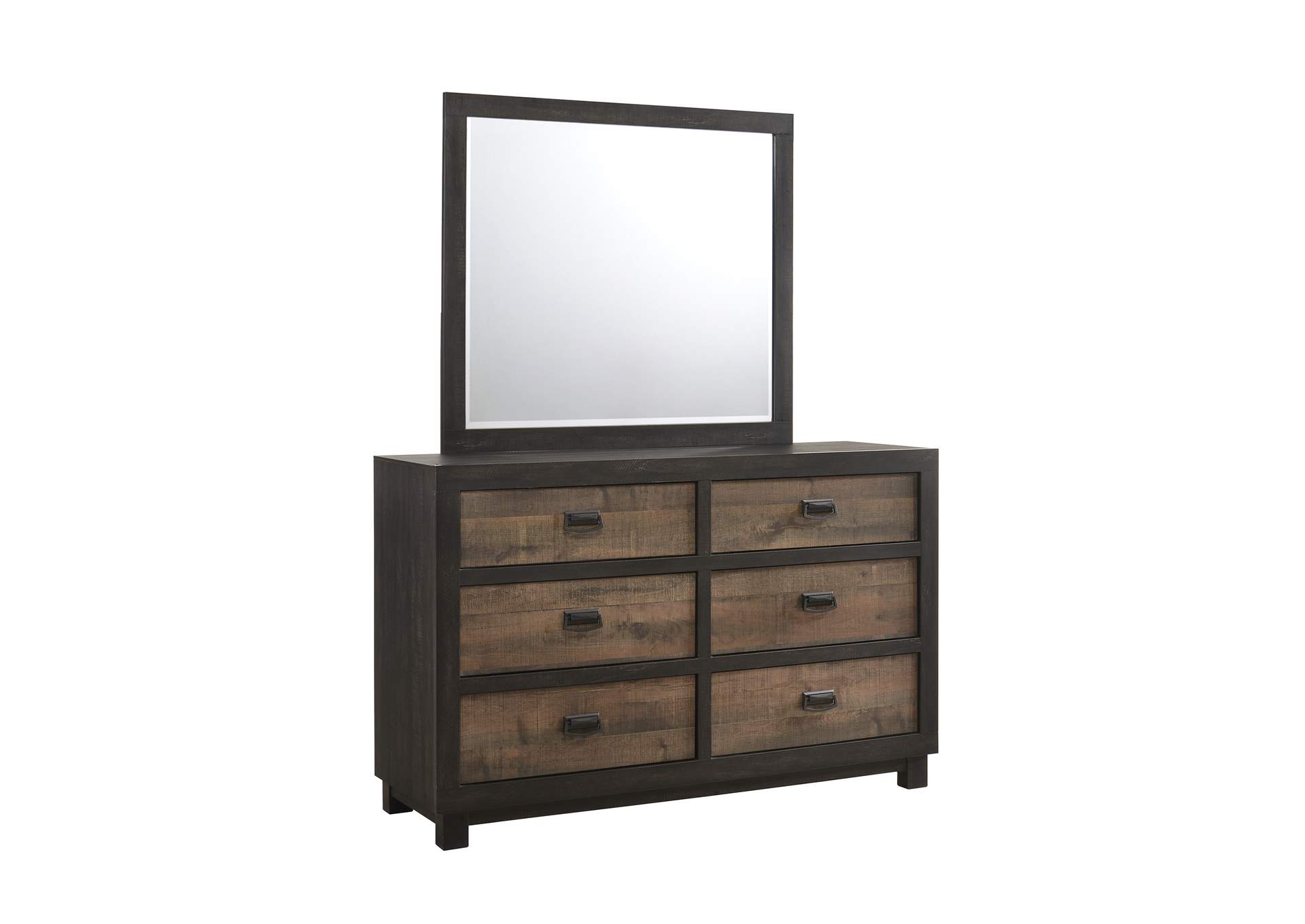 Harlington 6 - Drawer Dresser With Mirror Set,Elements