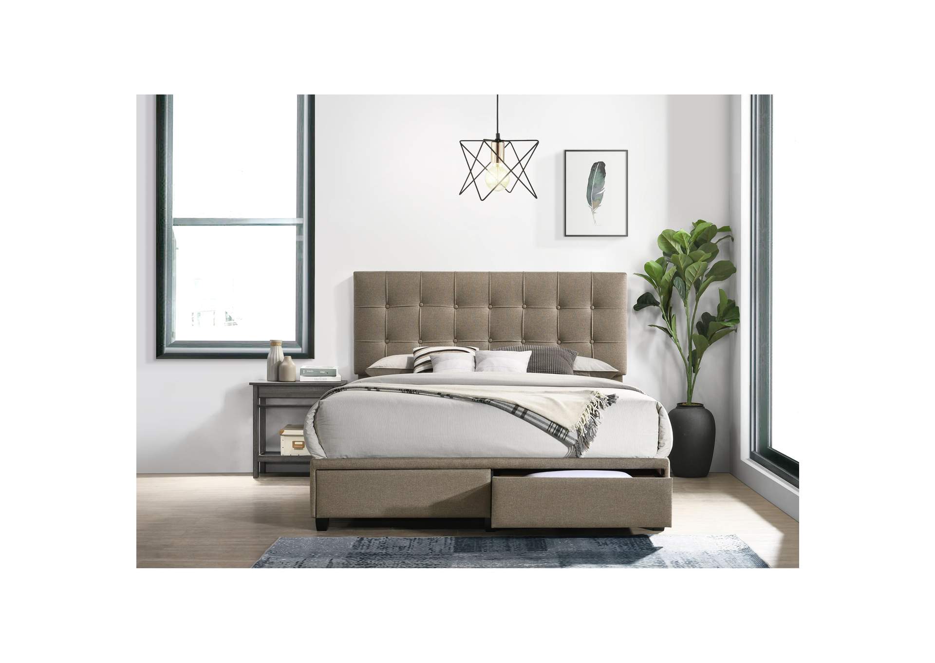 Hacienda Queen Storage Bed In Tacoma Cm002 Brown 3A,Elements