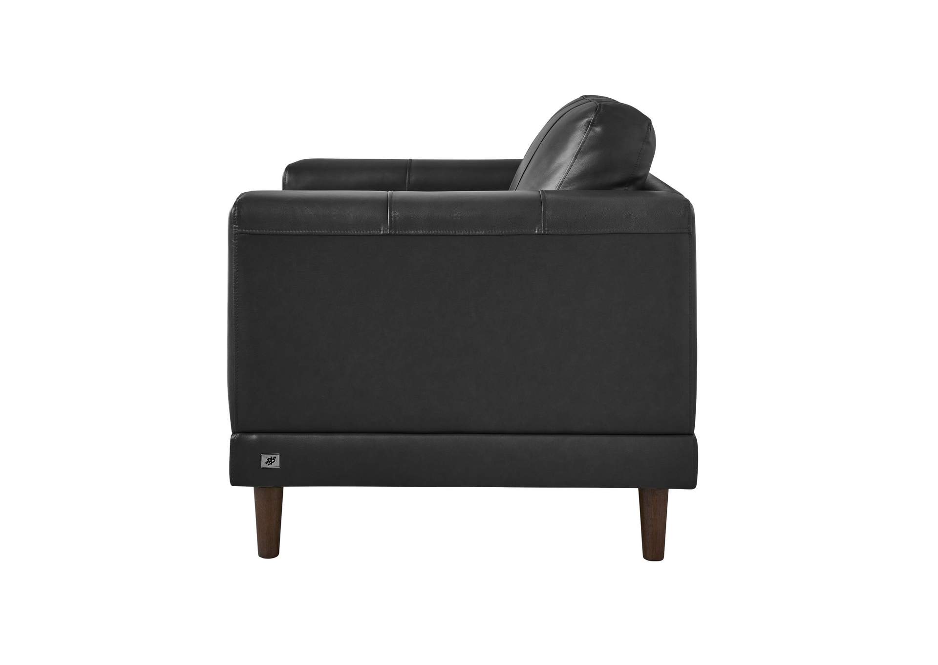 Hampton Chair In Fiero Charcoal Top Grain - Pvc,Elements