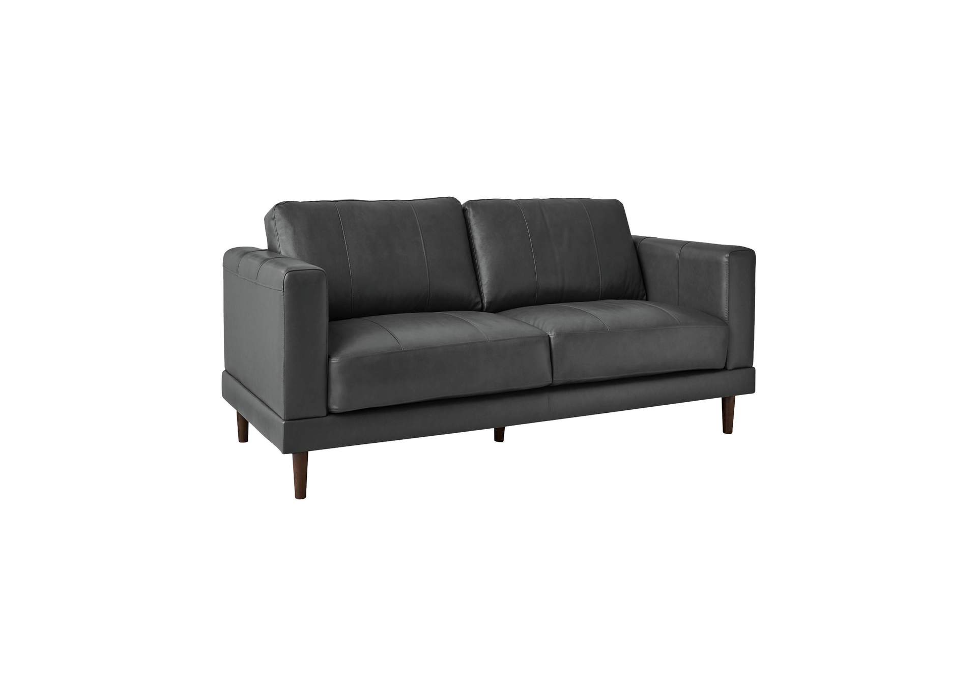 Hampton Loveseat In Fiero Charcoal Top Grain - Pvc,Elements