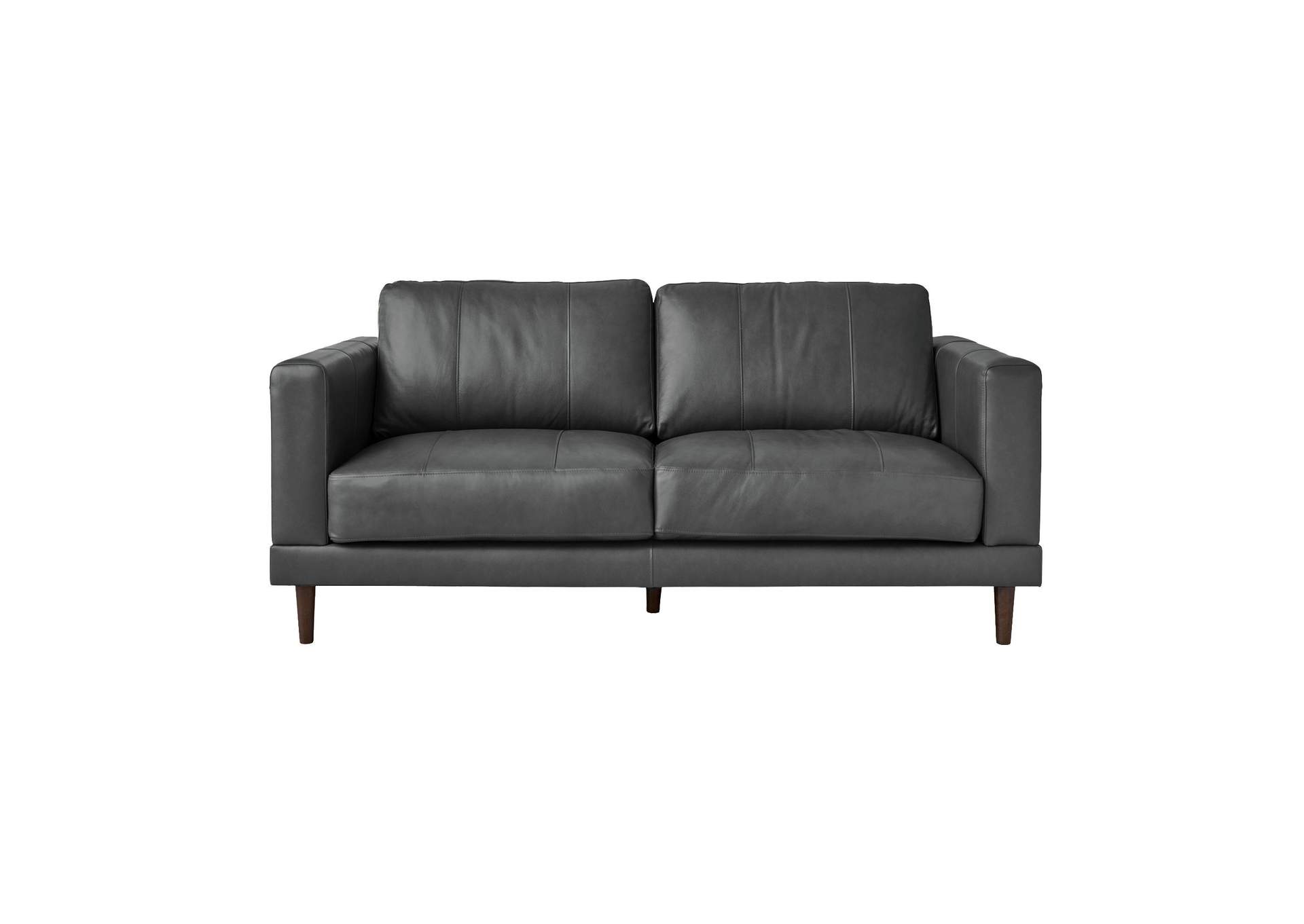 Hampton Loveseat In Fiero Charcoal Top Grain - Pvc,Elements