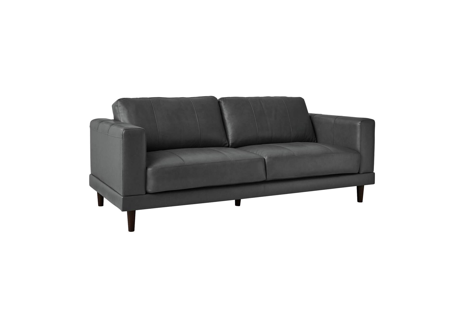 Hampton Sofa In Fiero Charcoal Top Grain - Pvc,Elements