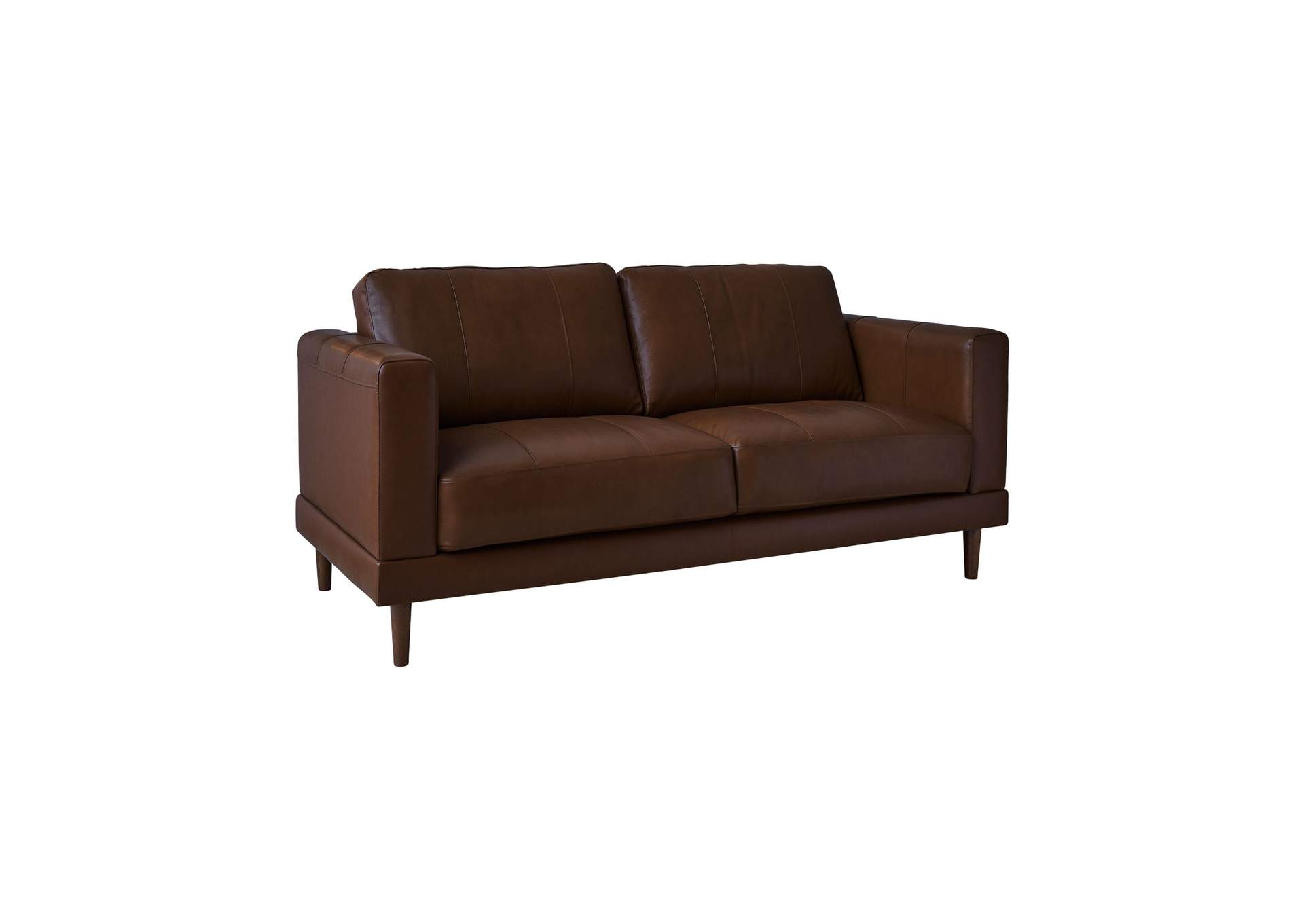 Hampton Loveseat In Fiero Chestnut Top Grain - Pvc,Elements