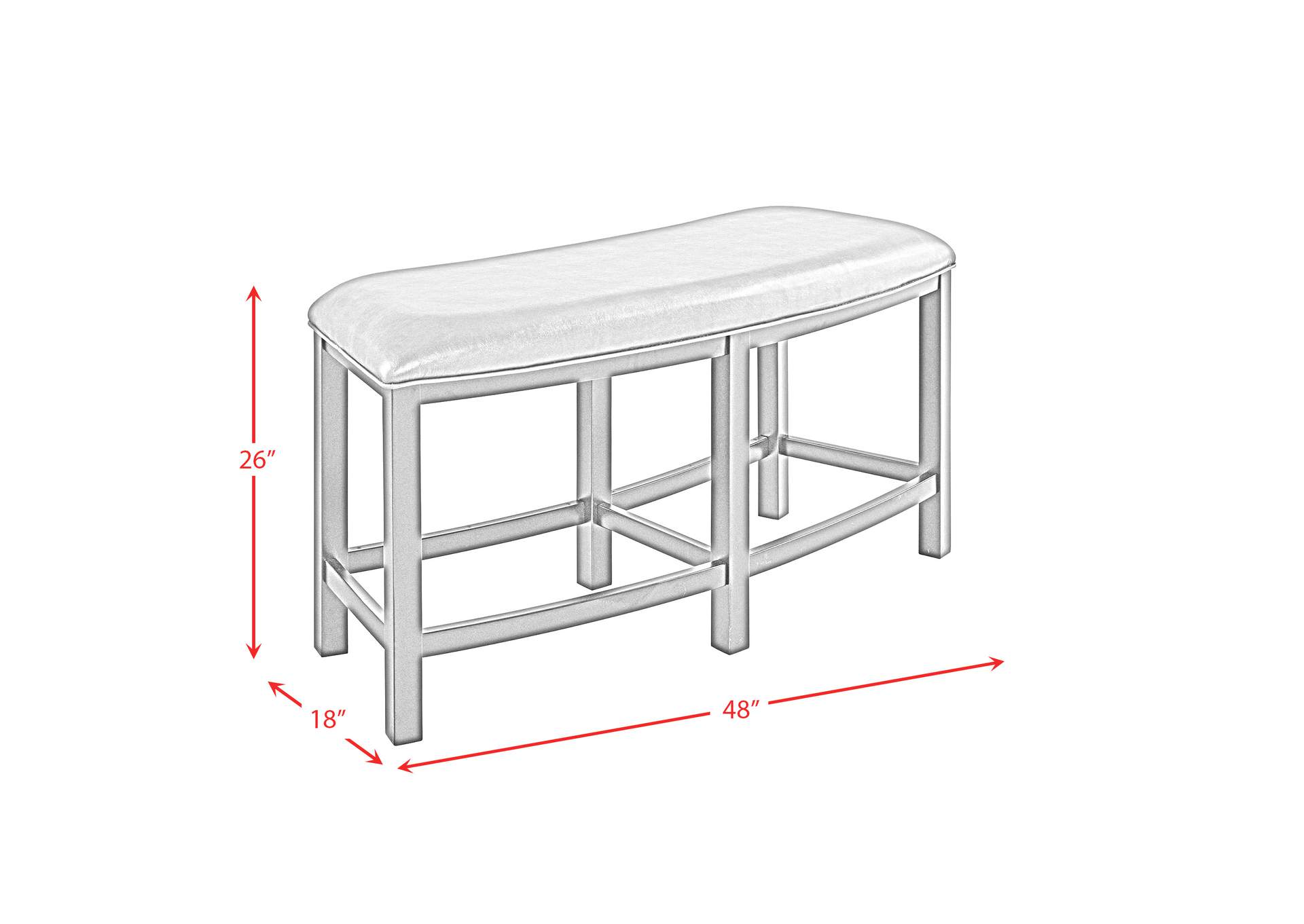 Hilson 6 Piece Counter Height Dining Set In Grey - Table Four Chairs Bench,Elements