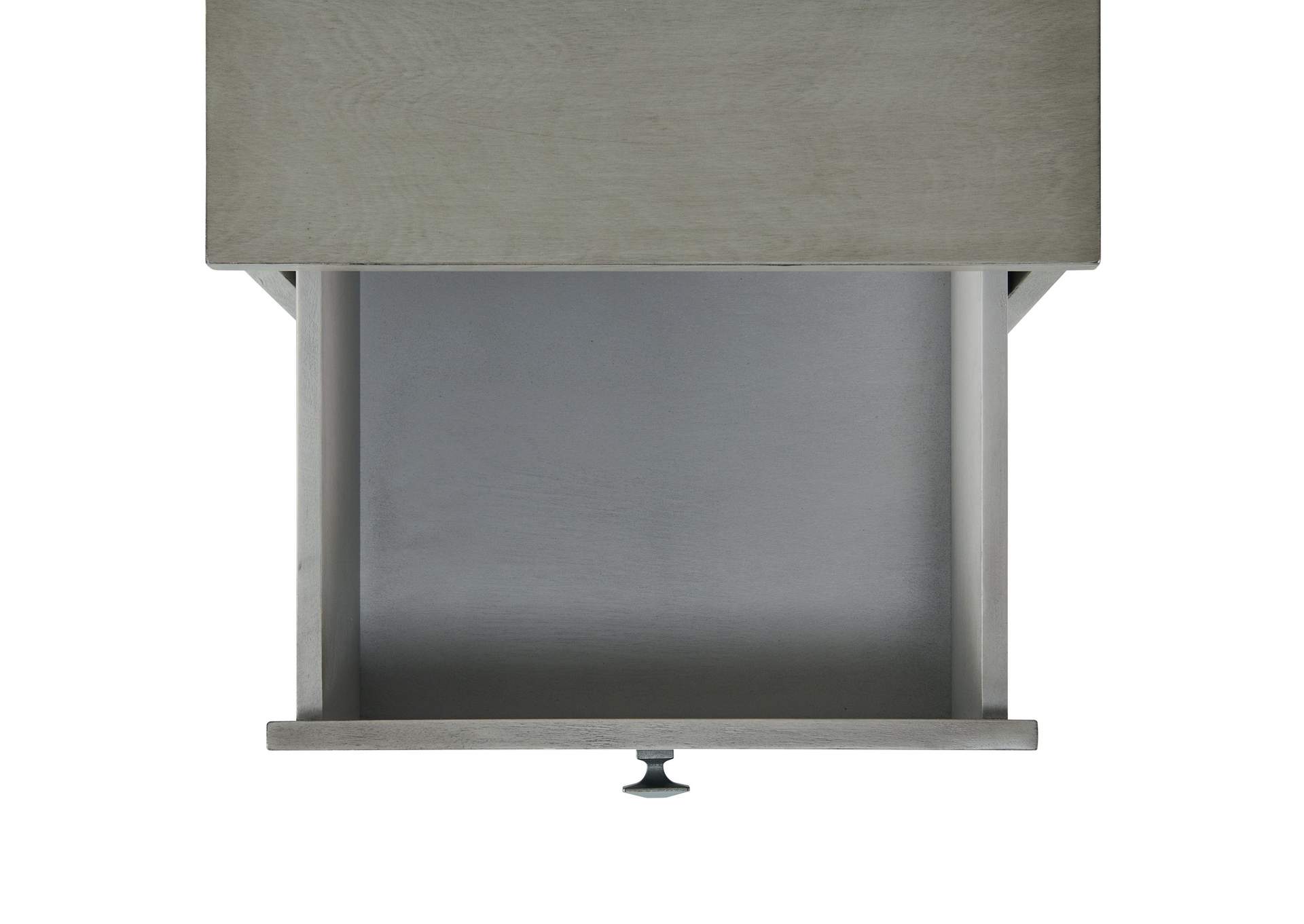 Holly Side Table With Power Port USB In Grey 3A,Elements