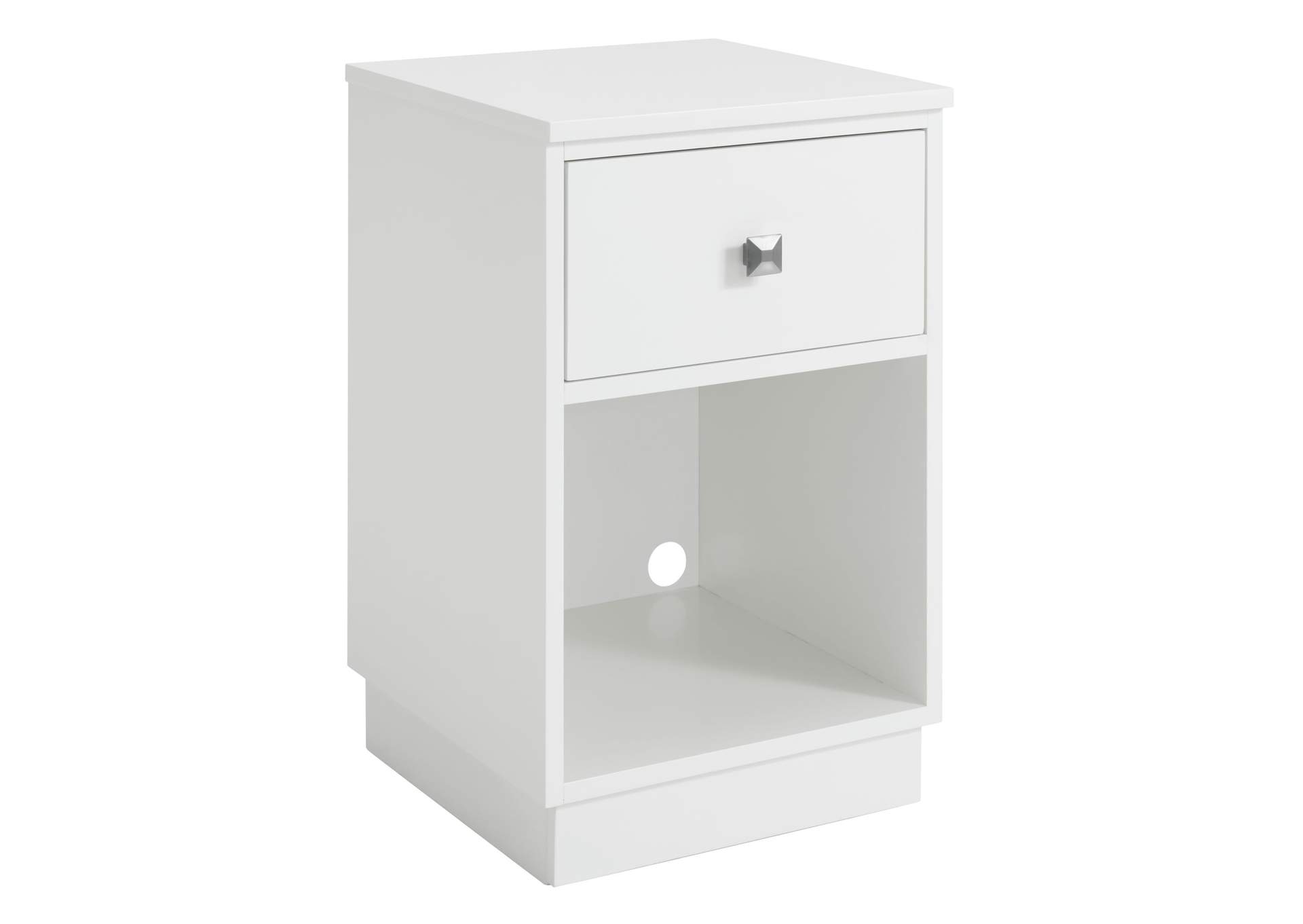 Holly Side Table With Power Port USB In White 3A,Elements