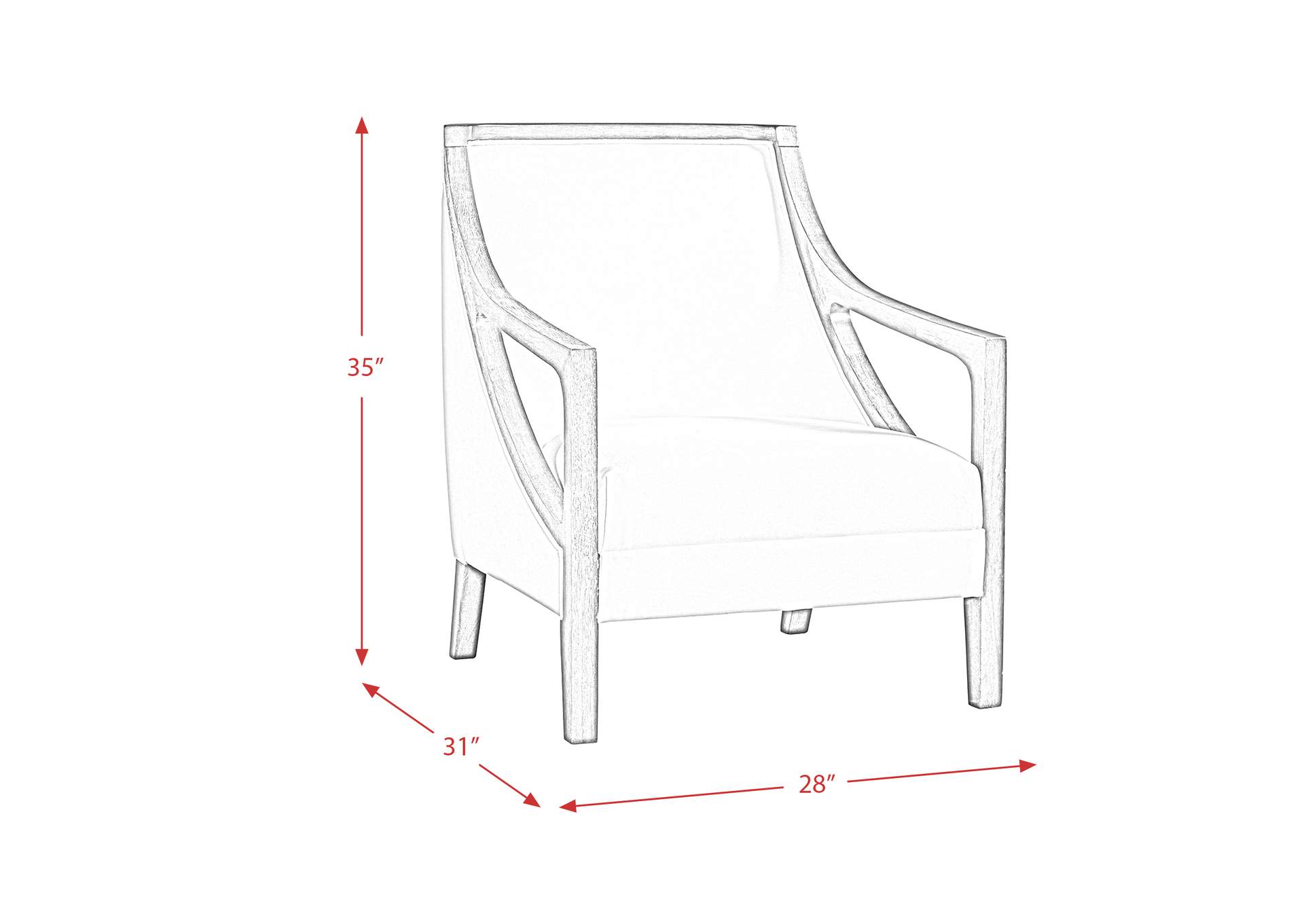 Hopkins Chair With Brown Arm Columbia Natural,Elements